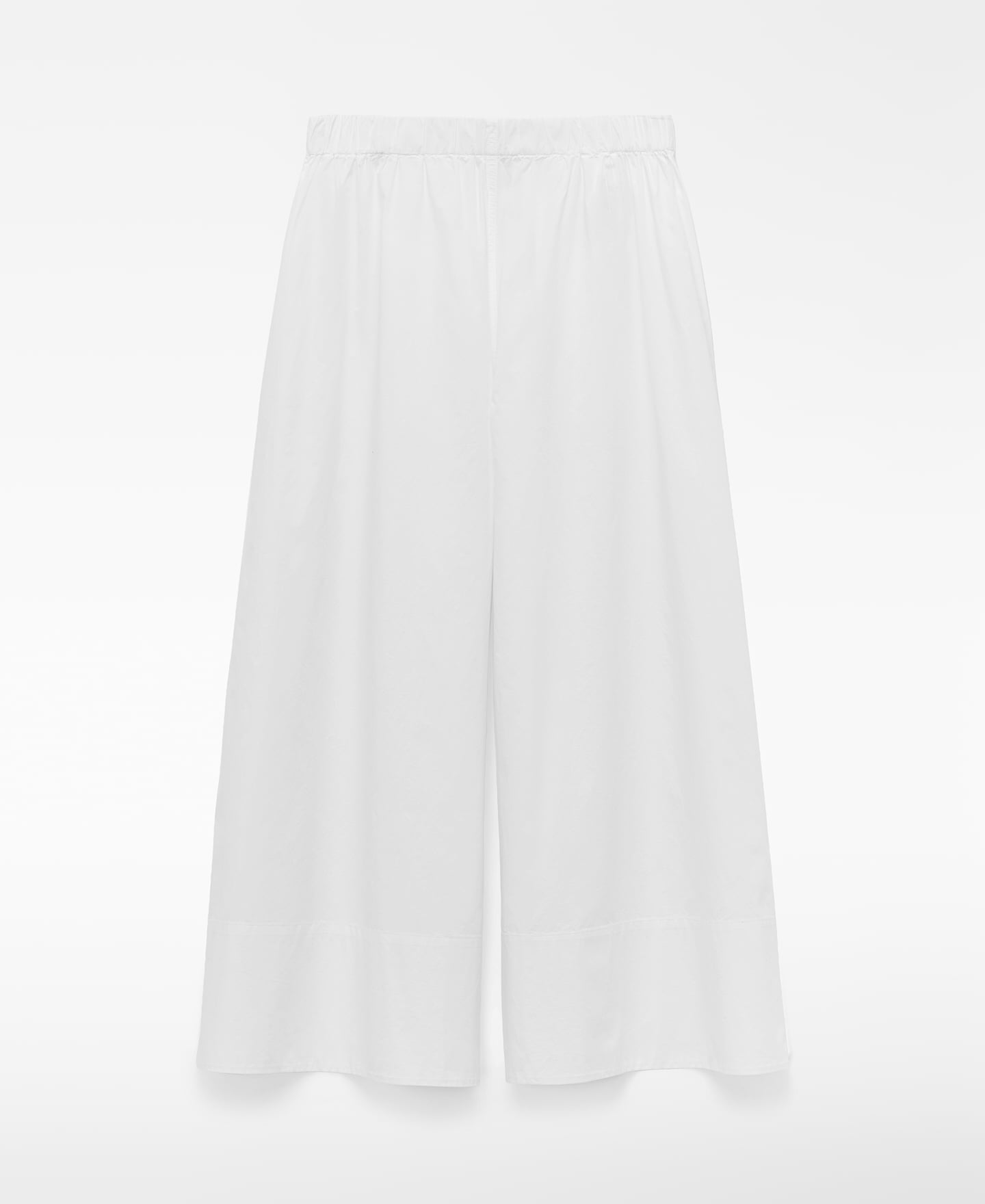 Cotton wide-leg trousers image number 0