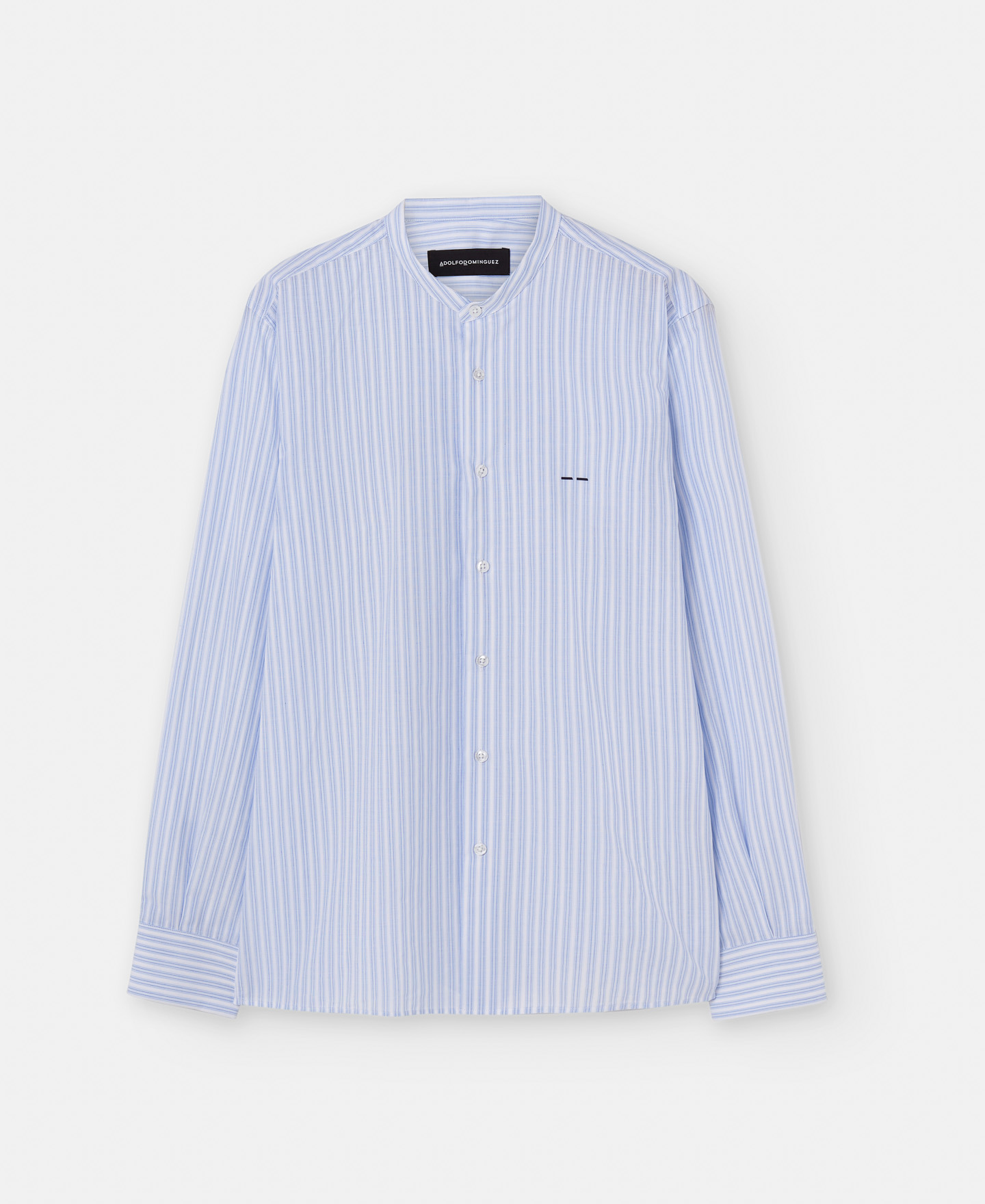 Mao collar shirt in organic cotton image number 4
