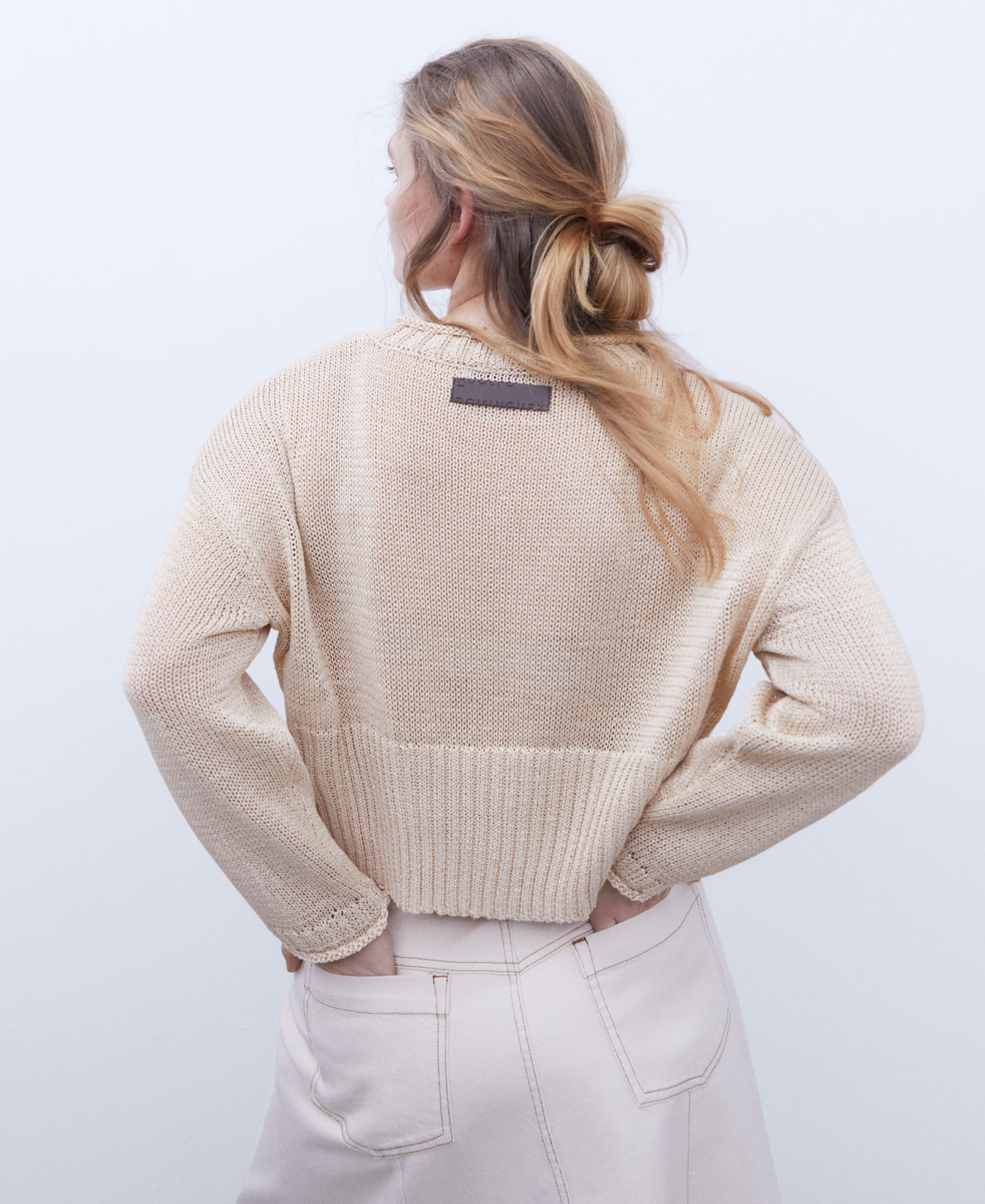 Knitted crop sweater image number 2