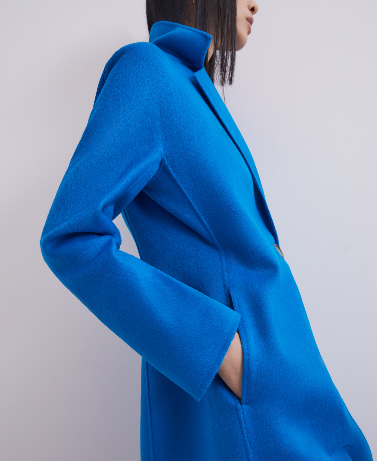 Merino wool double-face long coat image number 2