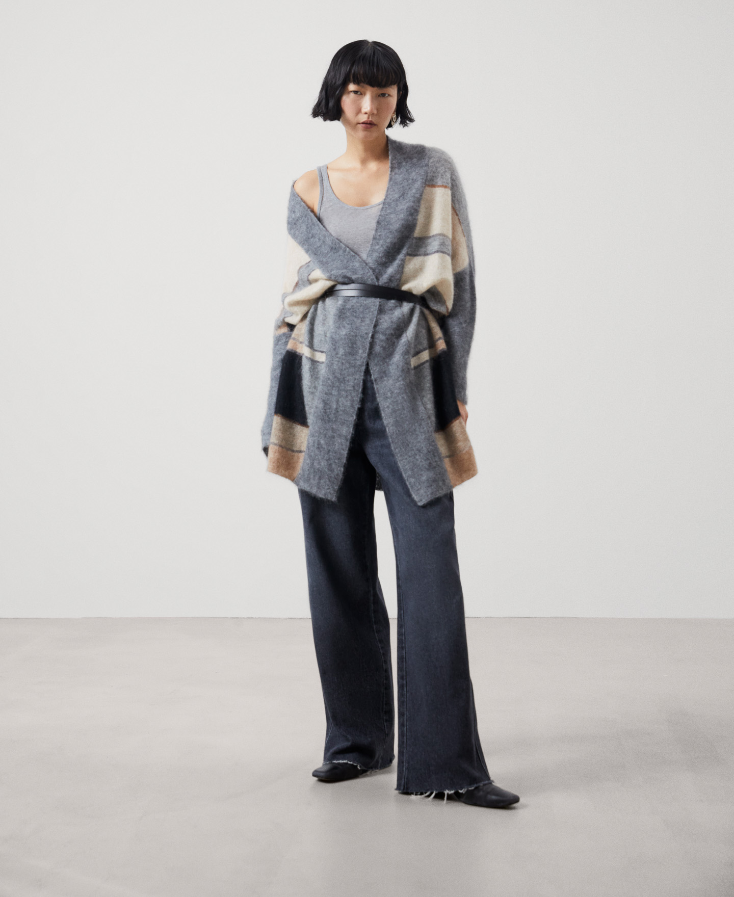 Alpaca and mohair fabric jacket image number 1