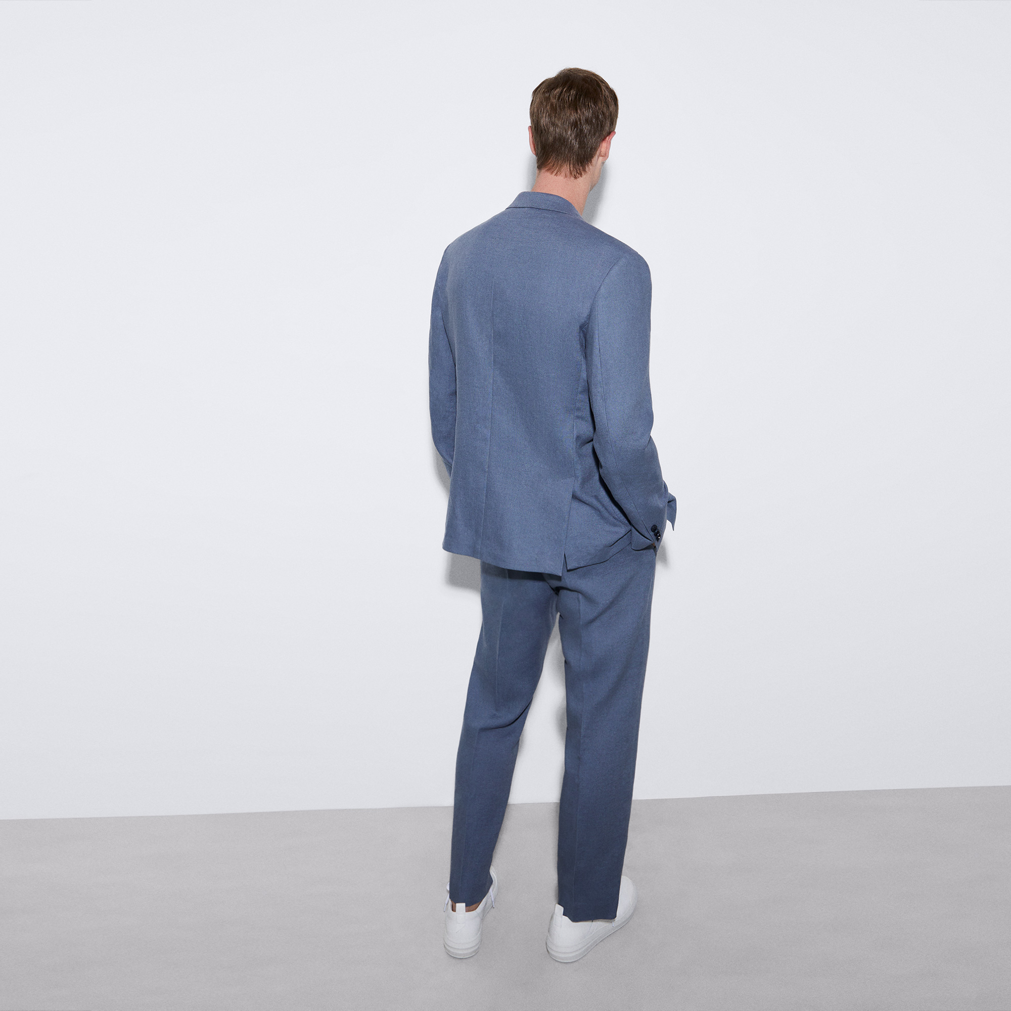Linen plastron pocket blazer image number 2