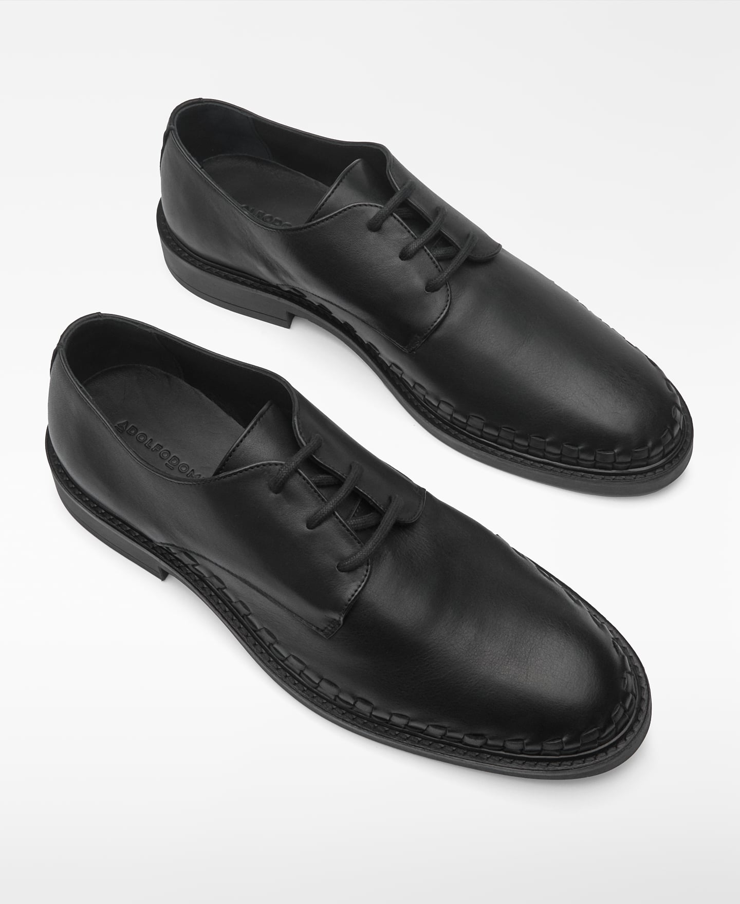 Derby leather shoe man image number 1