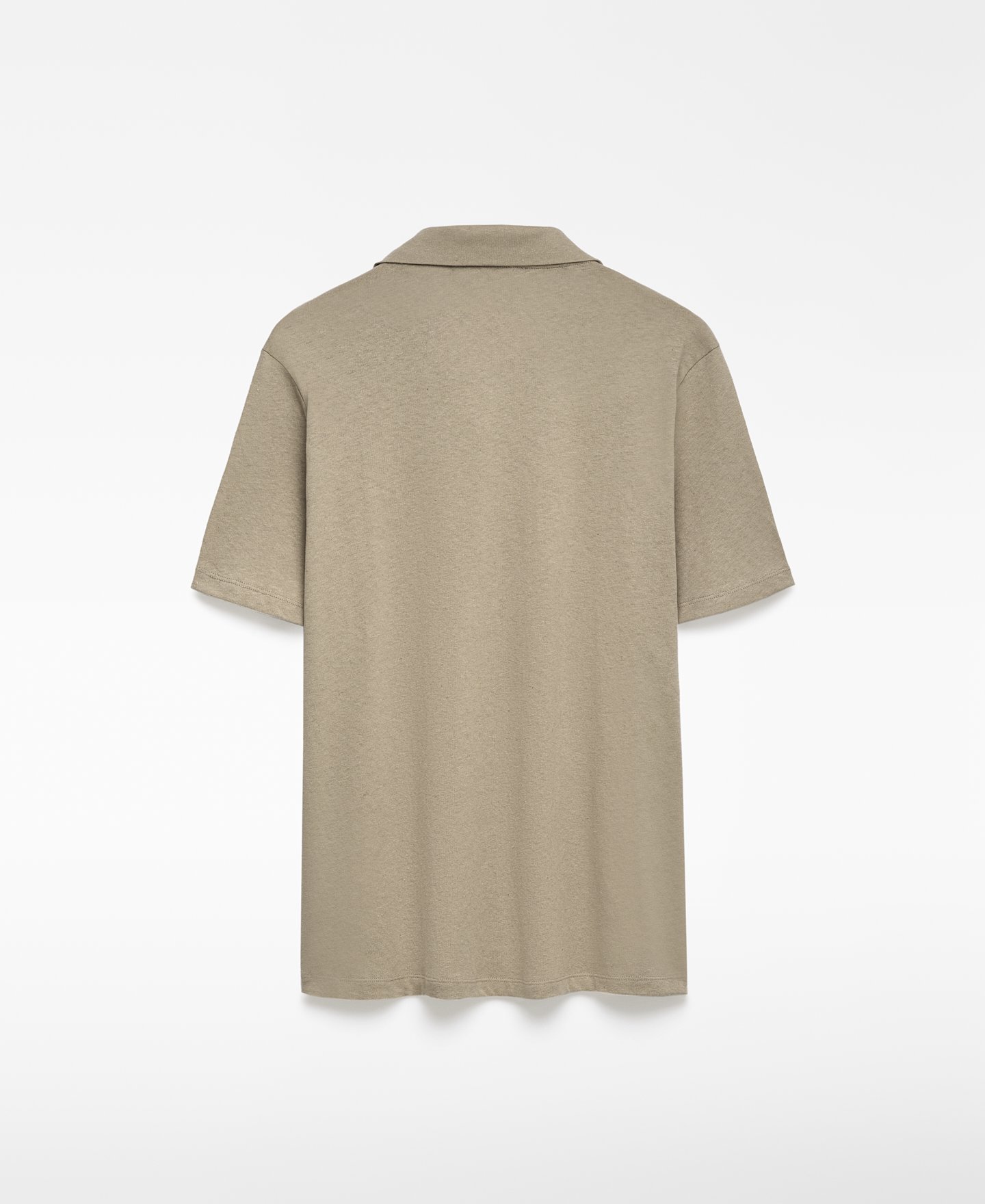 Polo cuello pico con lino europeo hombre image number 1