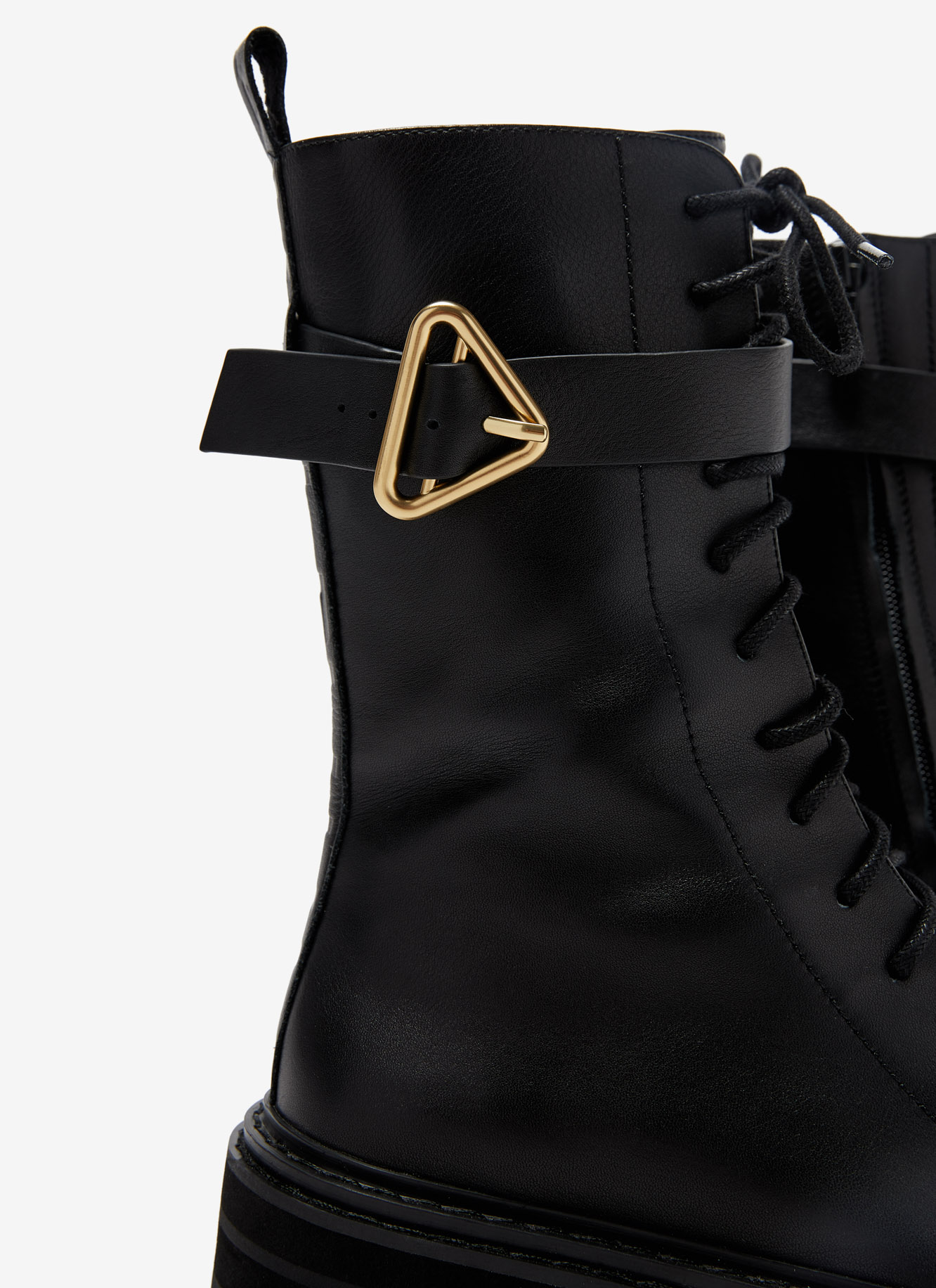Leather combat boots image number 2