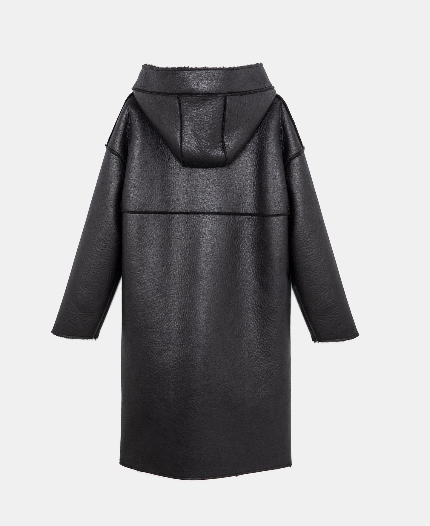 Fur-textured hooded parka image number 7