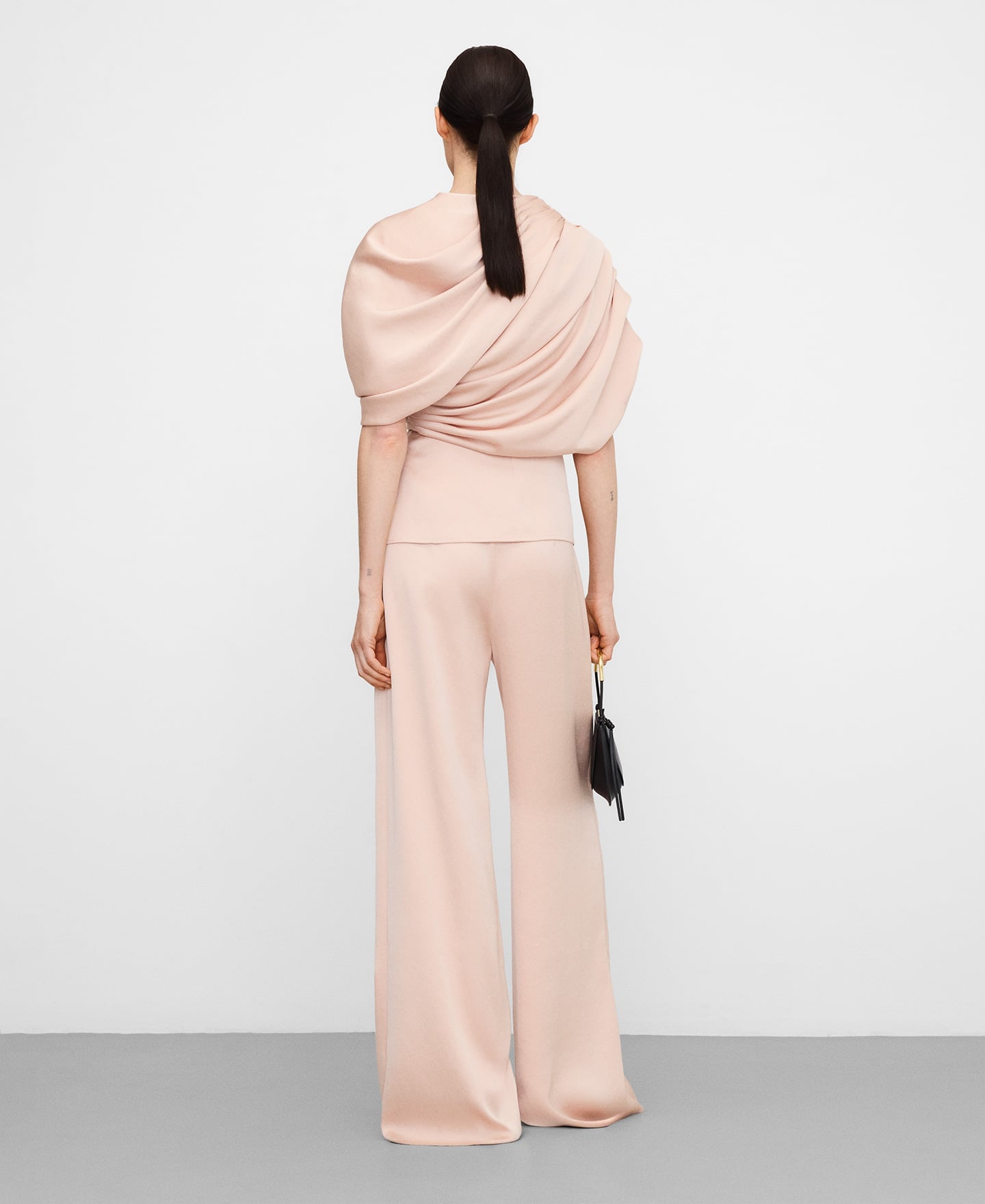 Satin palazzo trousers image number 2