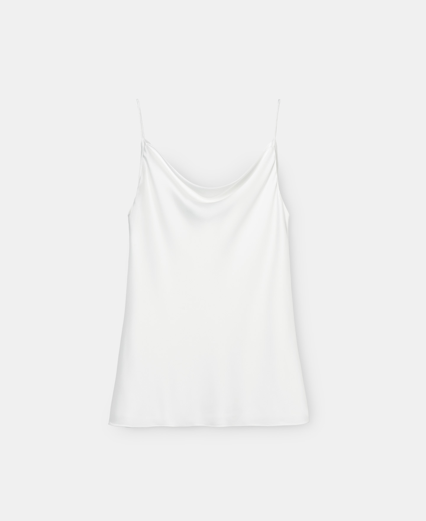 Satin top with draped neckline image number 5