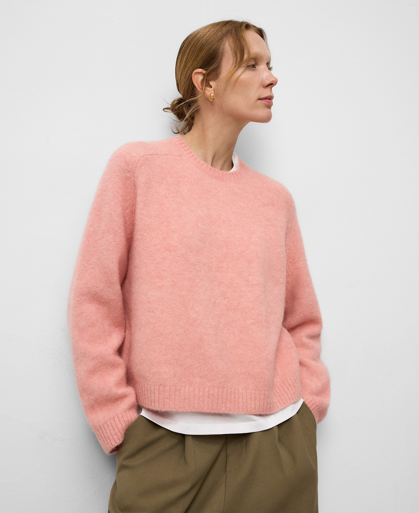 Pull court à col rond pour femme image number 0