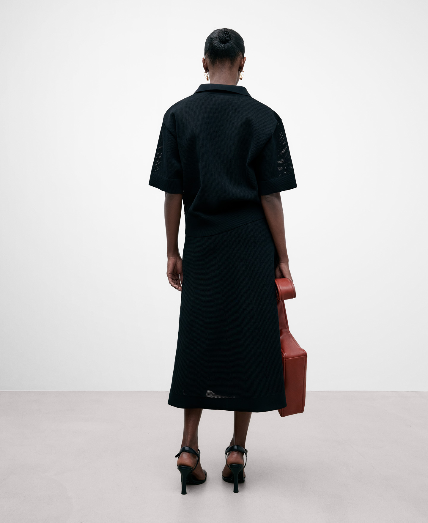 A-line recycled polyester skirt image number 2