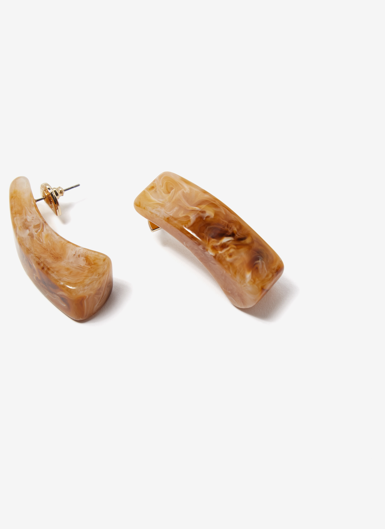 Short resin earrings image number 2