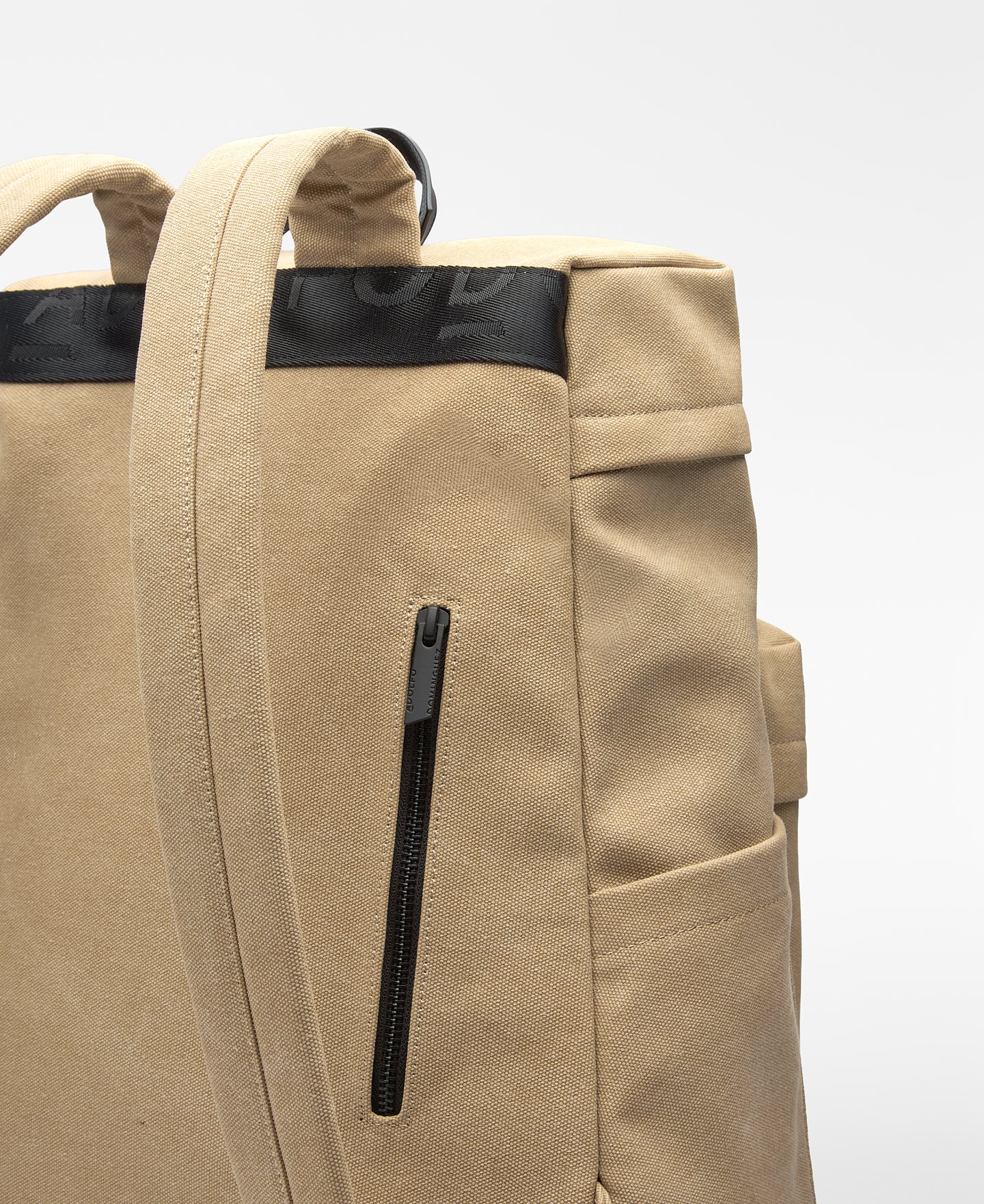 Fabric backpack with maxi pocket image number 2