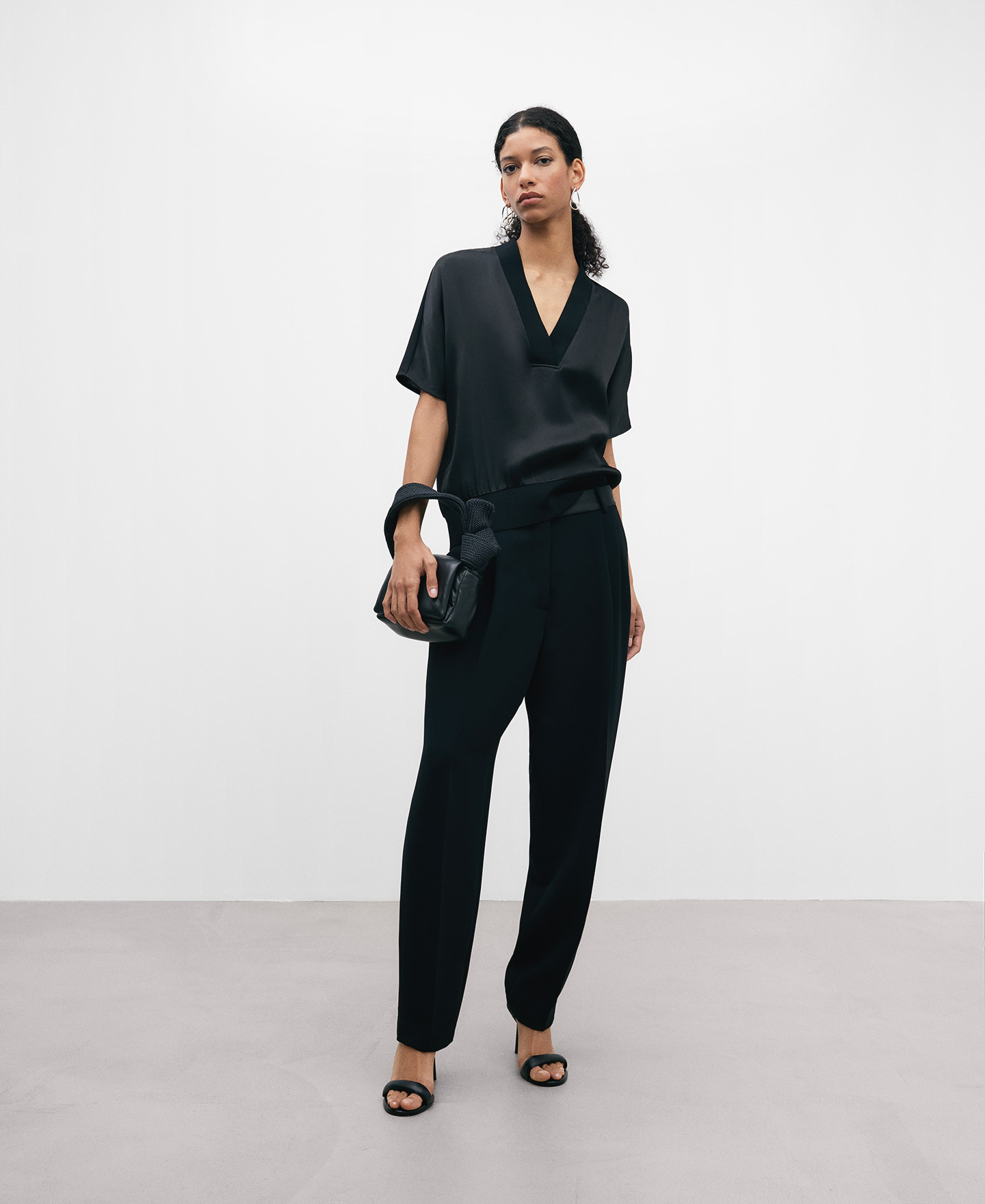 V-neckline blouse image number 1