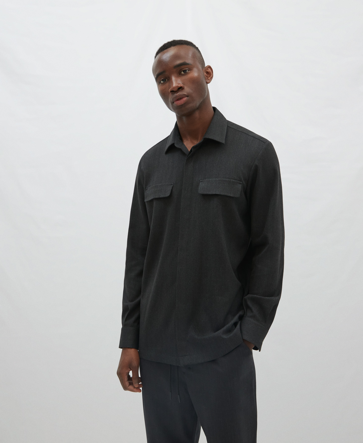 Shirt with placket pocket on chest image number 0