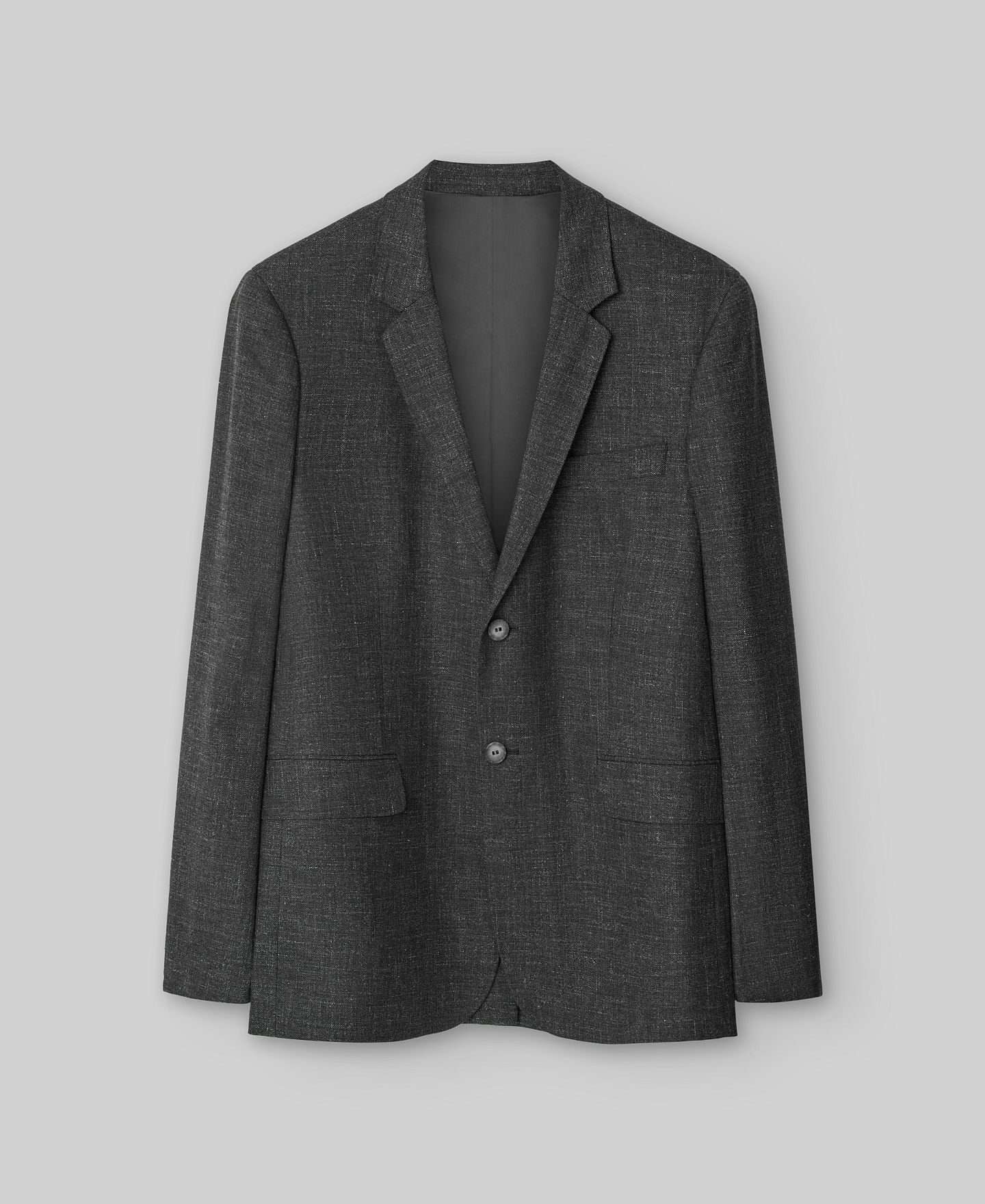 Regular fit melange gray blazer man image number 4
