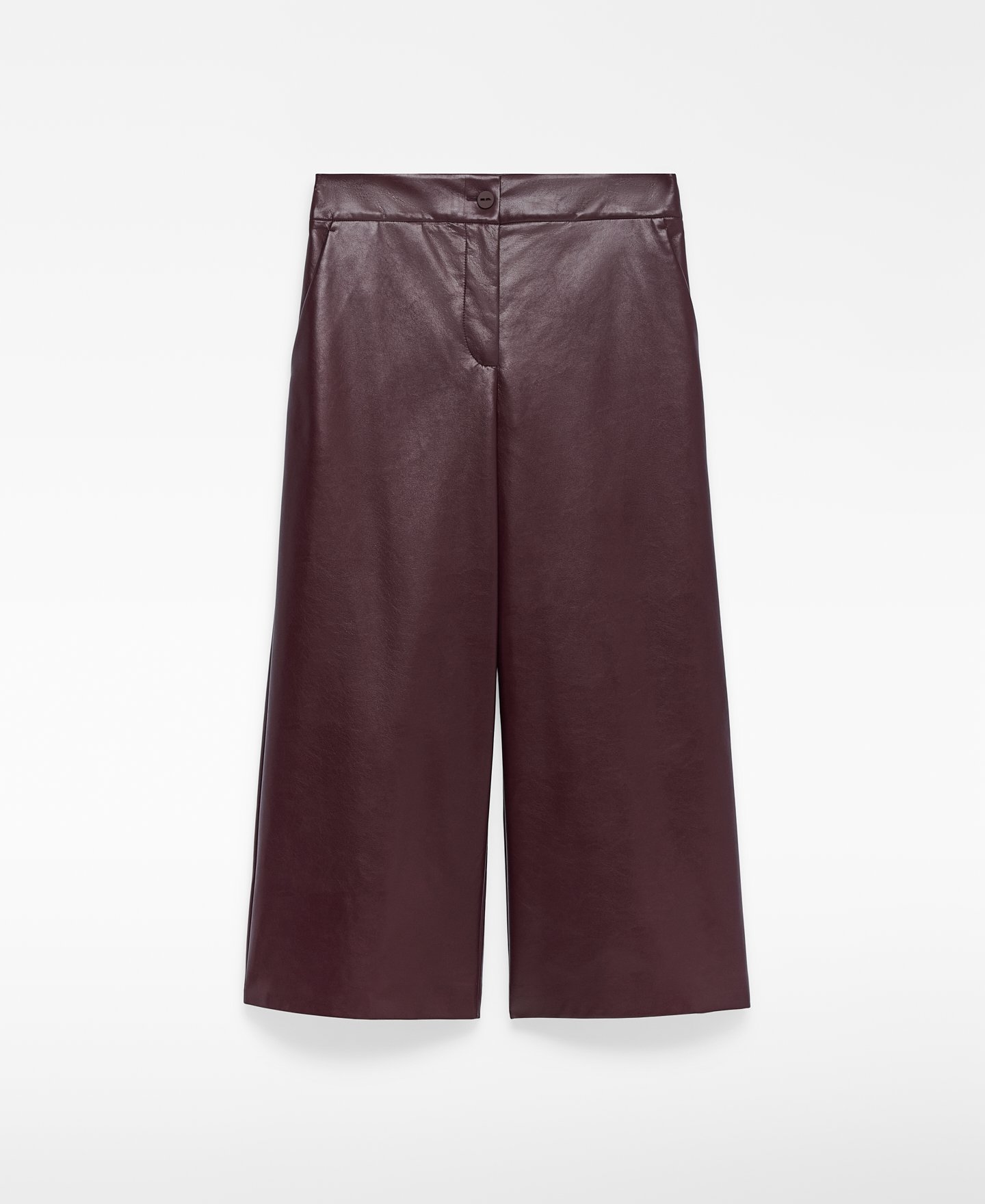 Pantalon culotte femme en matière non cuir image number 4