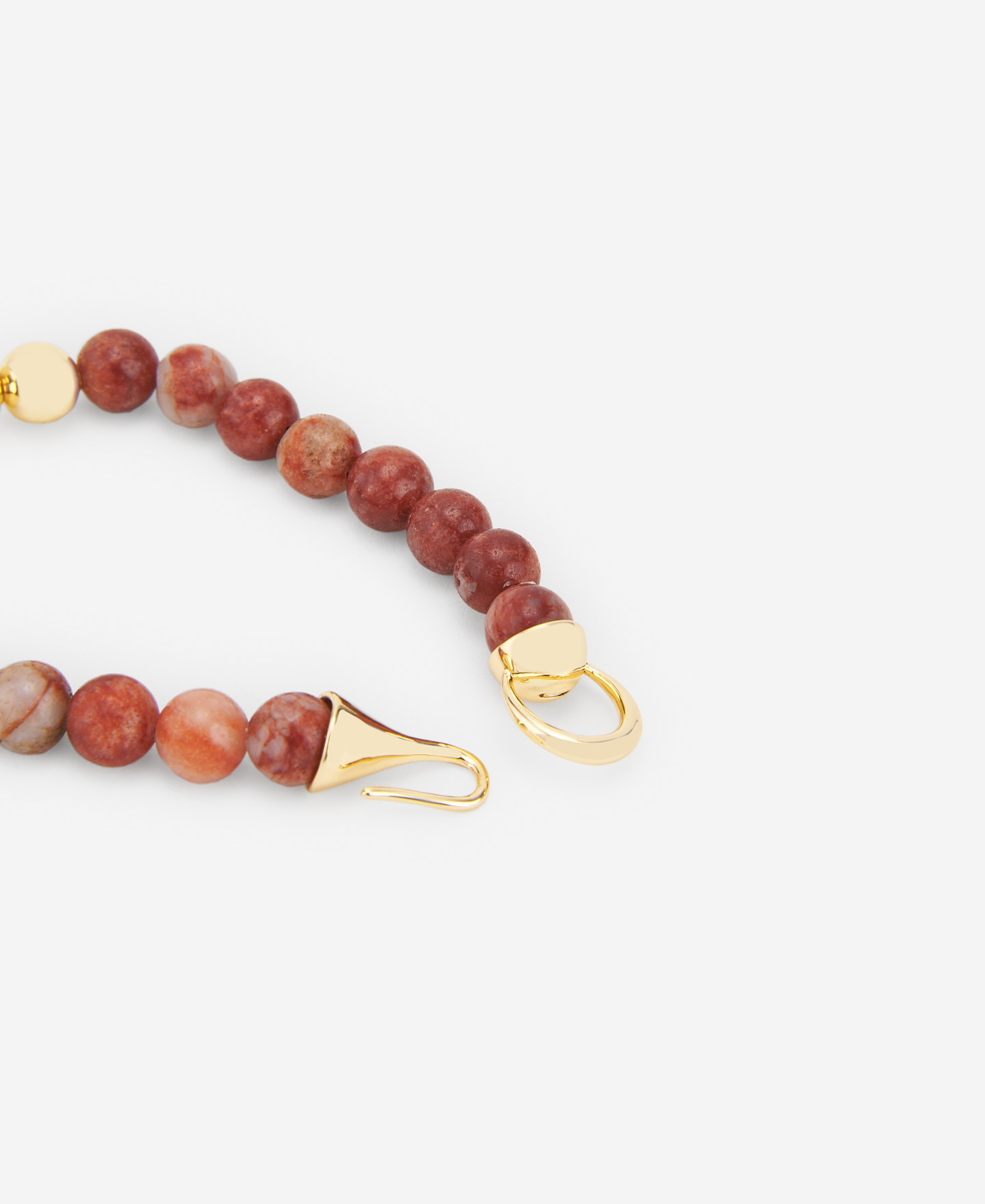 Stone and brass beads bracelet image number 2