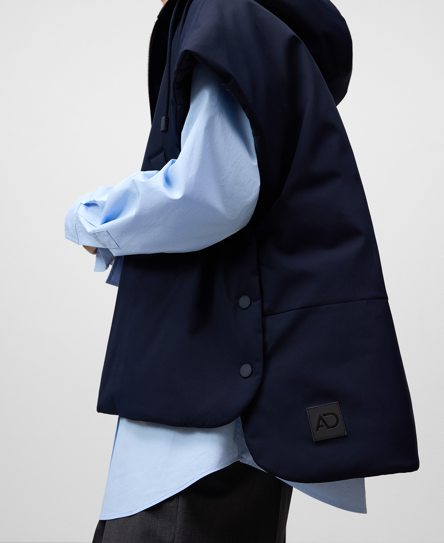 Padded vest with hood image number 4