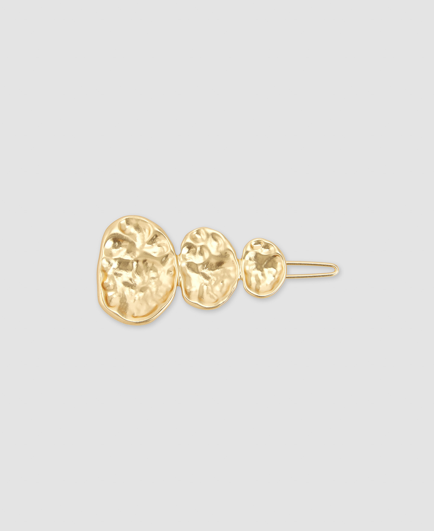 Zinc and iron Button hair clip image number 0