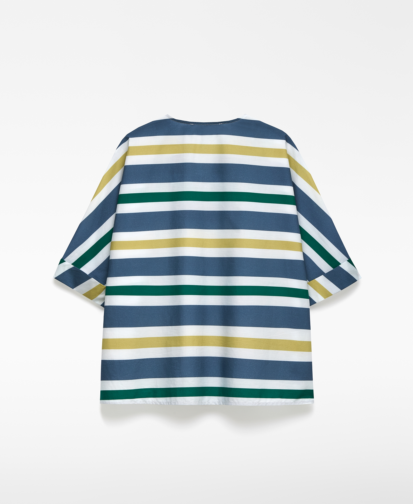 V-neckline striped blouse woman image number 5