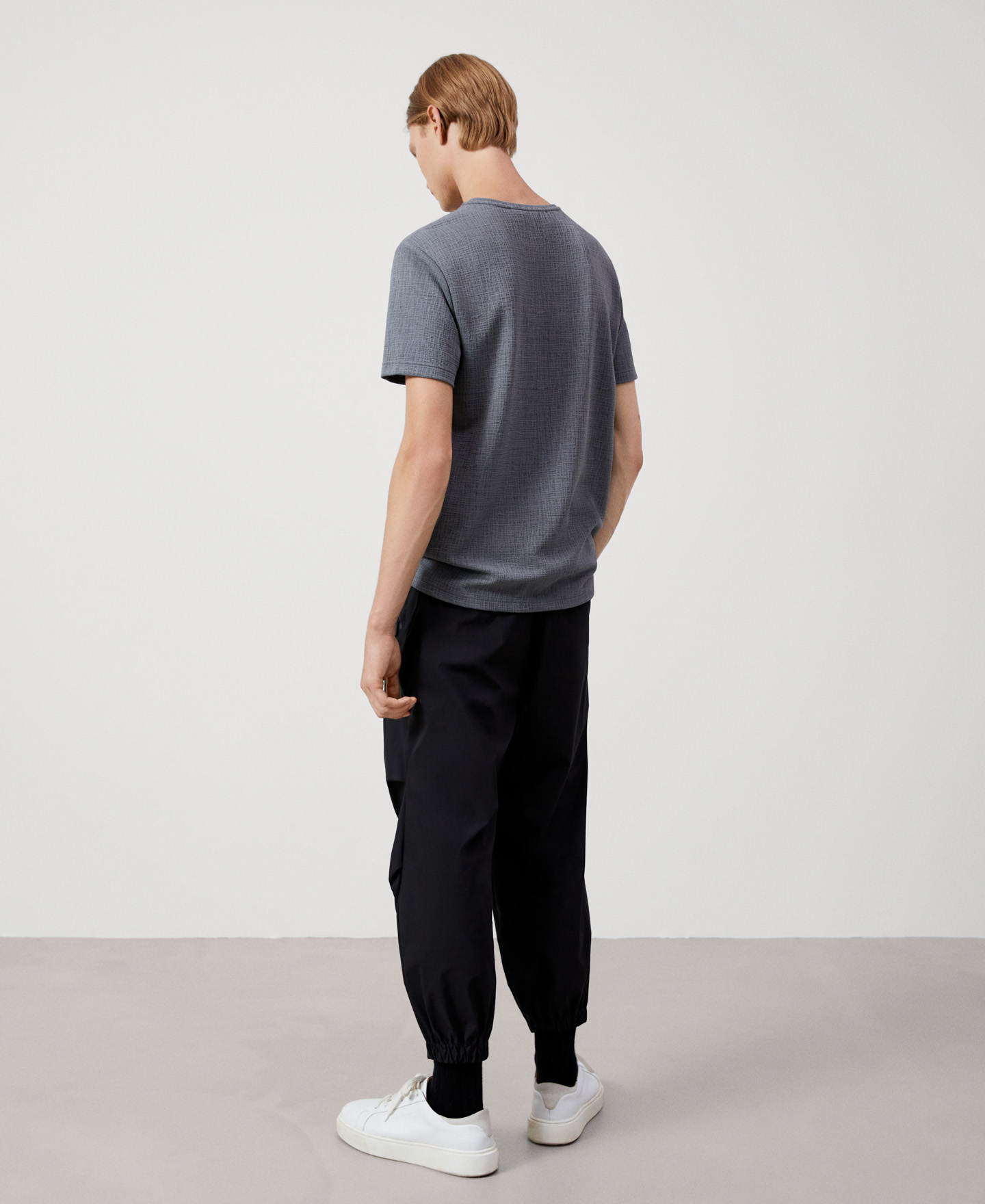 Microdrawing fabric crew neck t-shirt image number 2