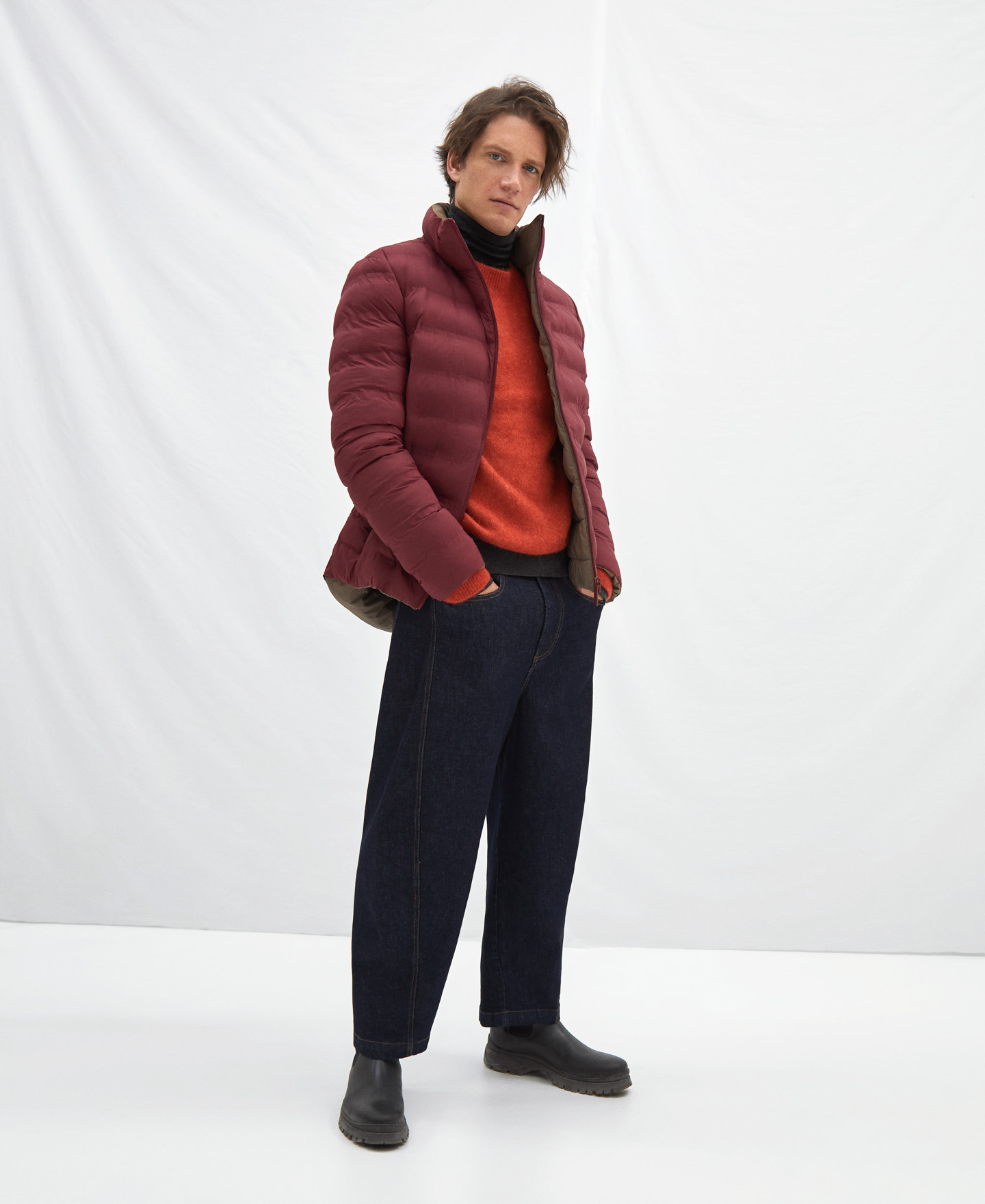 Reversible nylon padded jacket image number 1