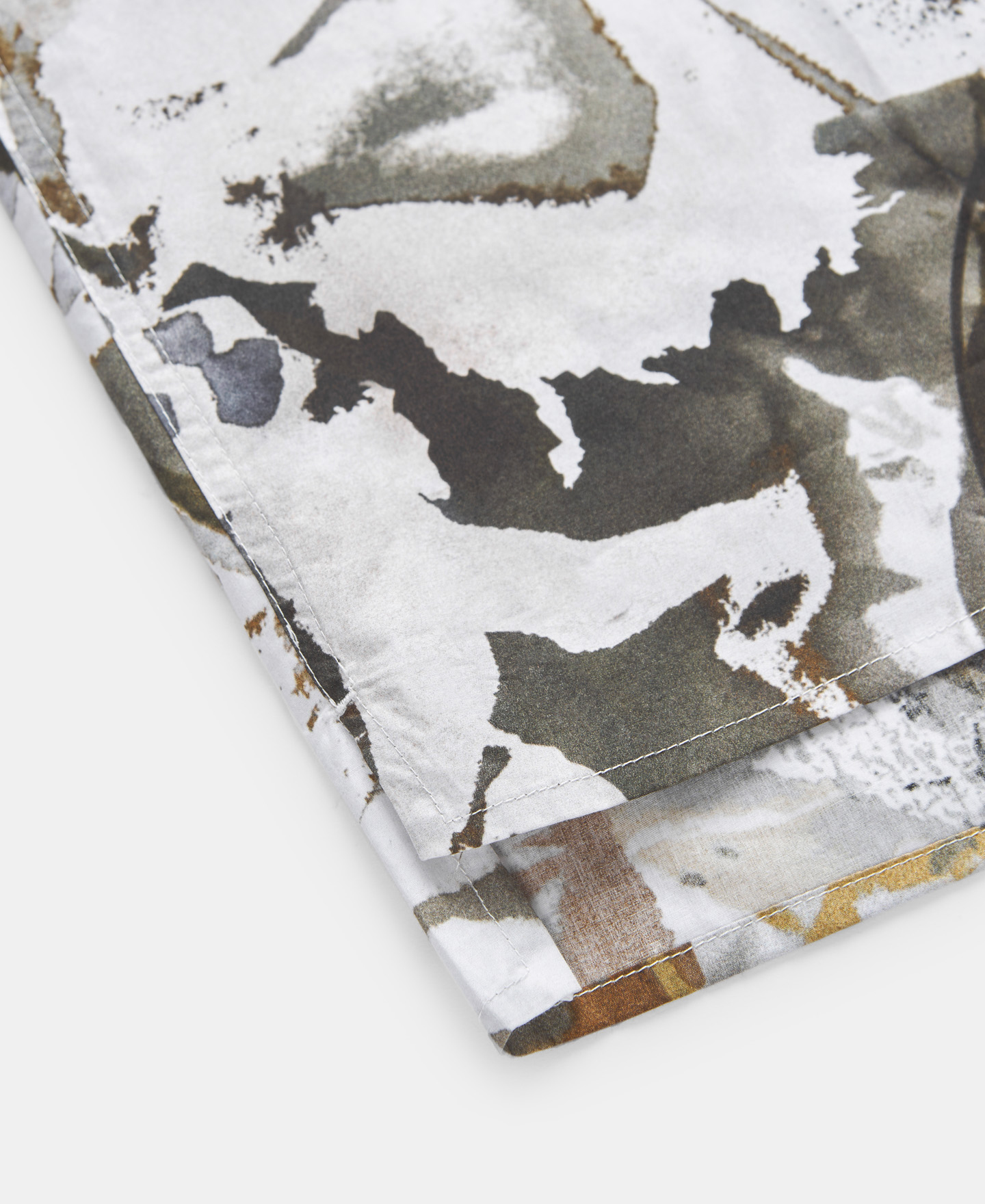 Strip collar printed shirt in cotton image number 6