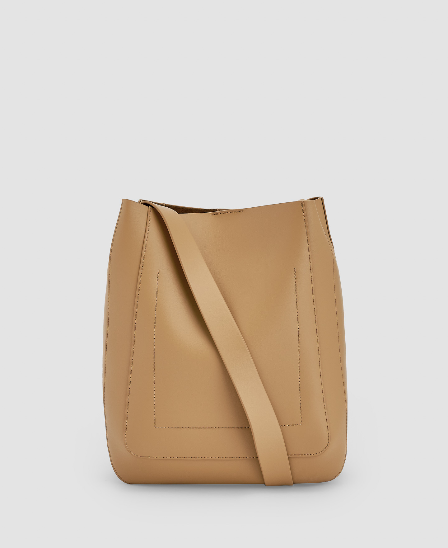 Bolso hobo en vaqueta image number 1