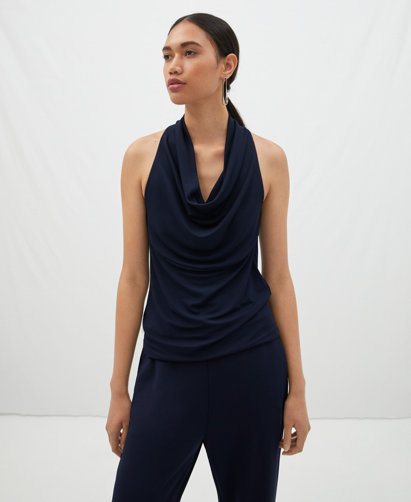 Draped sleeveless t-shirt image number 0