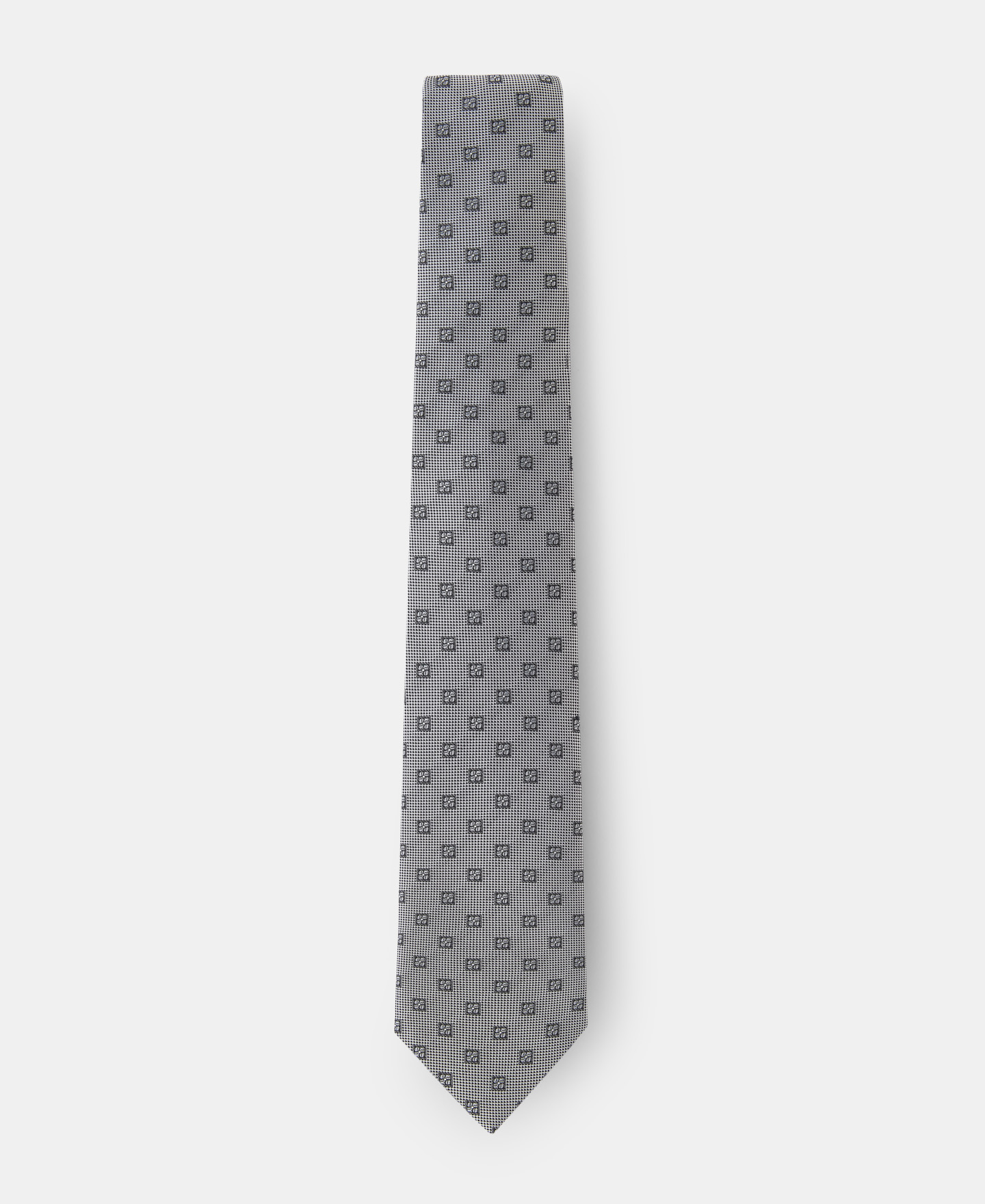 Corbata gris en cupro y algodón image number 0