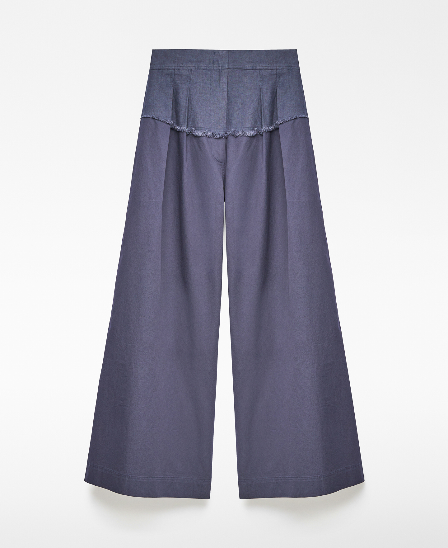 Pleated pants with yoke woman image number 4