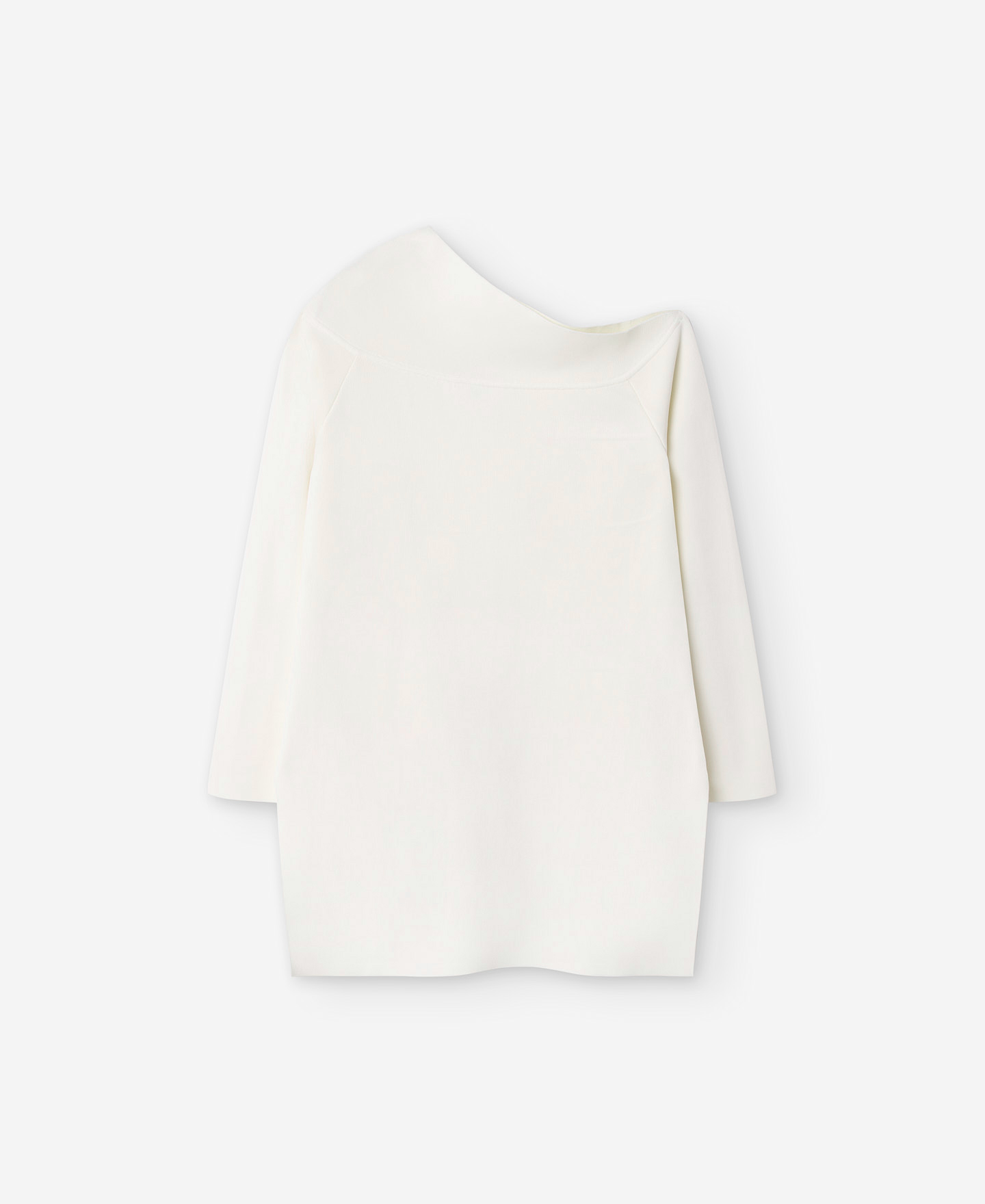 Asymmetric neckline long sweater woman image number 4