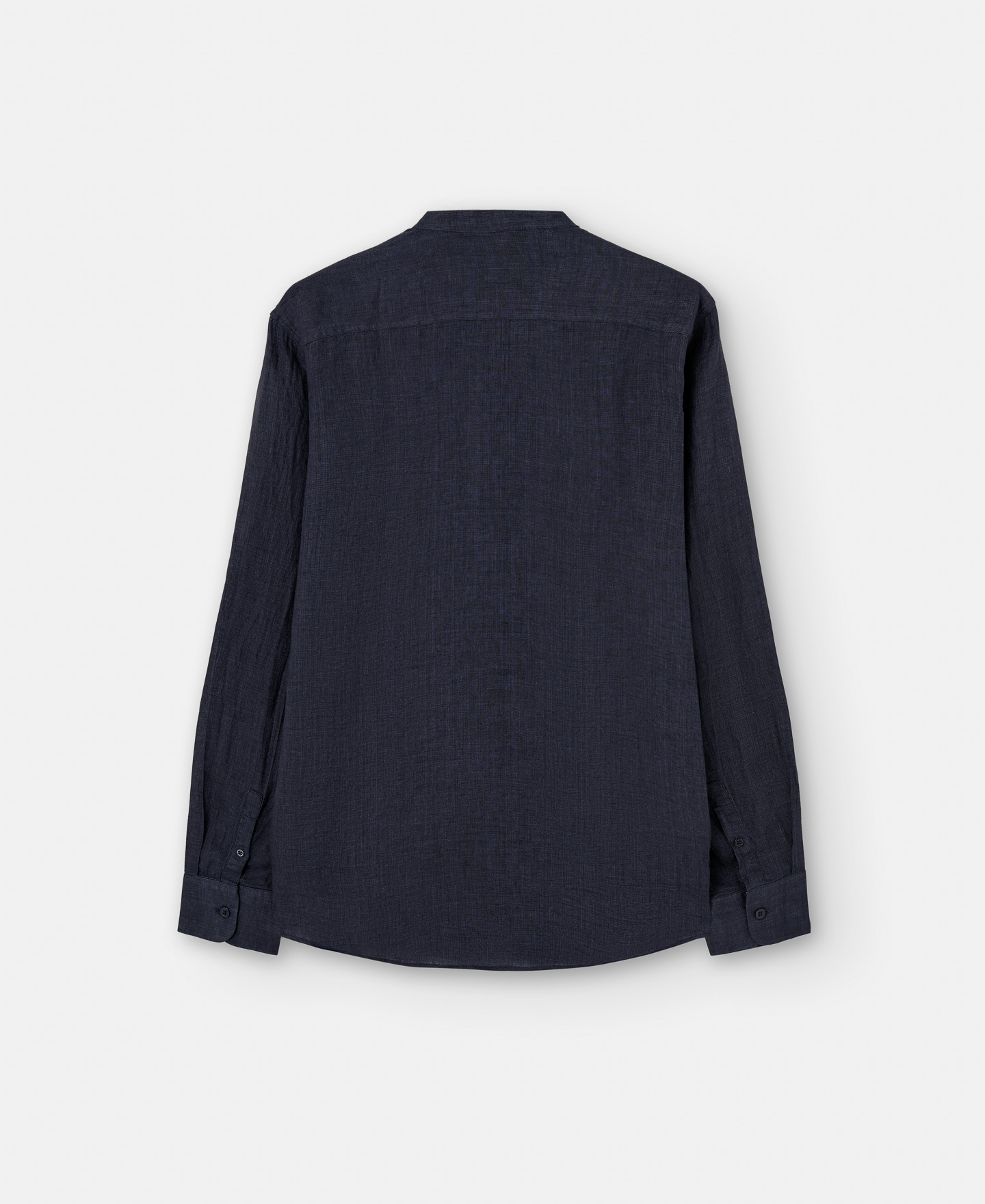 Mao collar linen shirt image number 1