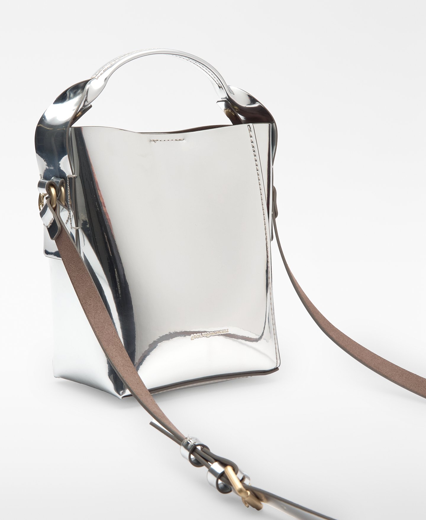 Mica metallic-finish bucket bag woman image number 2