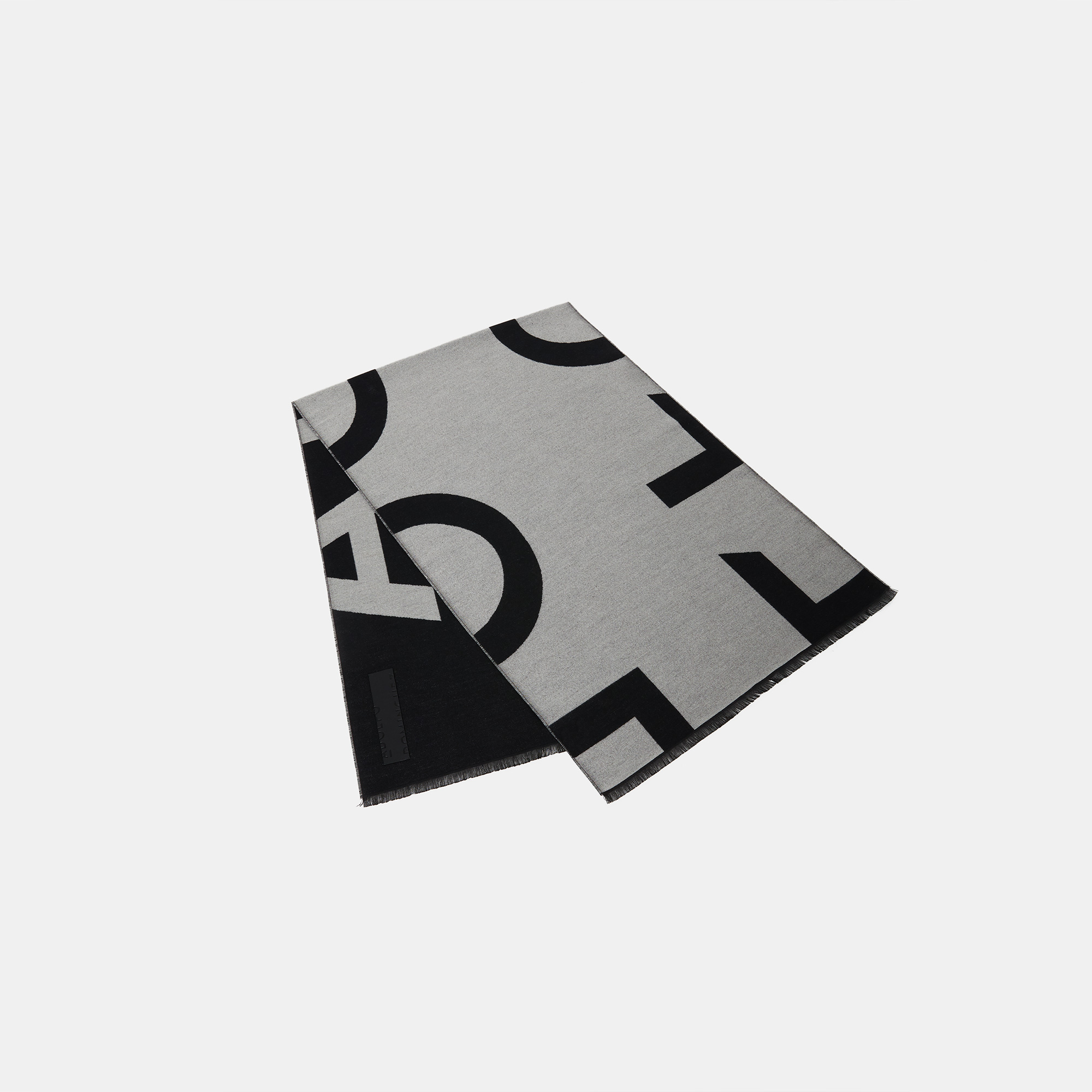Two-tone maxi logo scarf image number 2