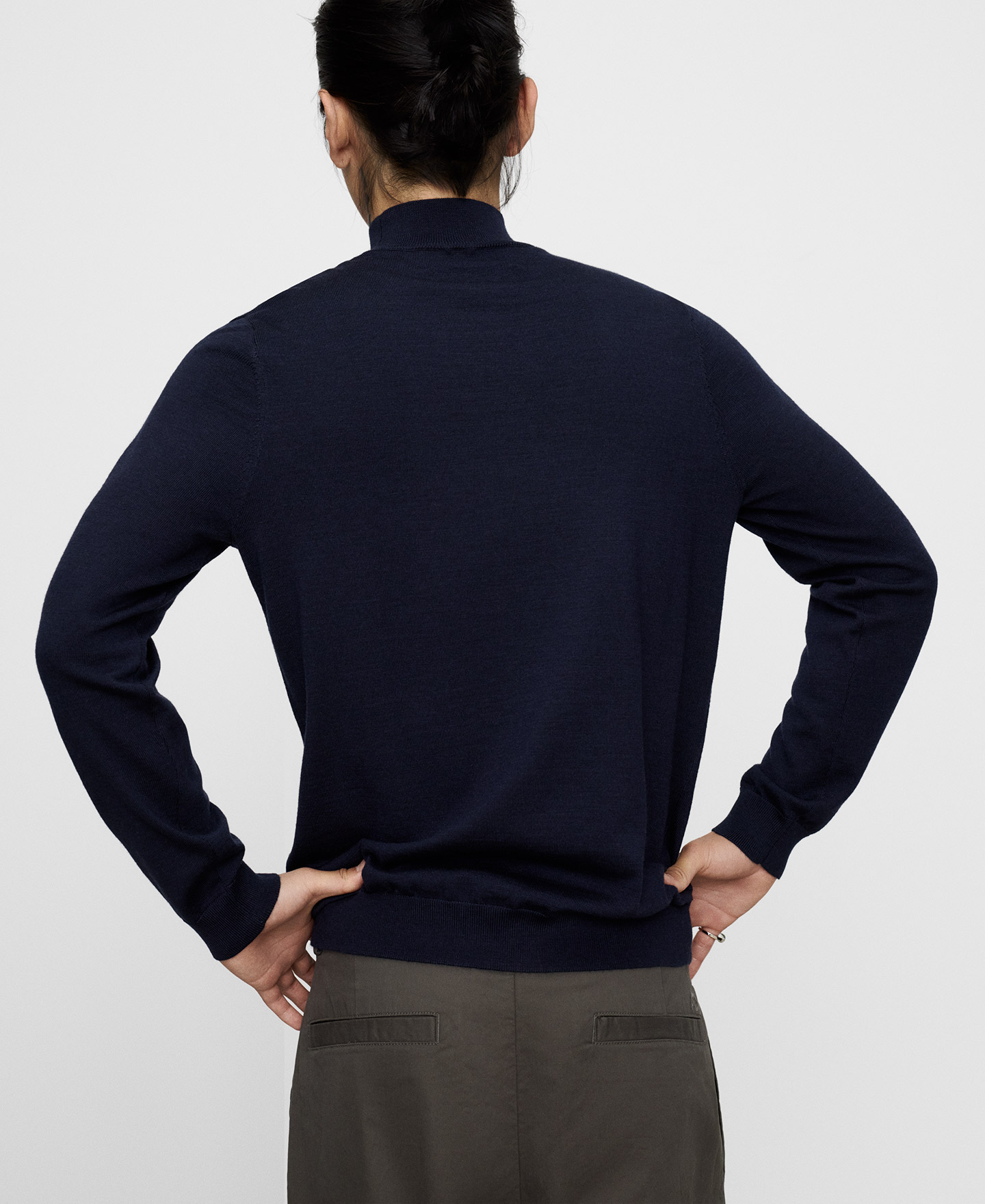 Merino wool perkins collar sweater image number 2