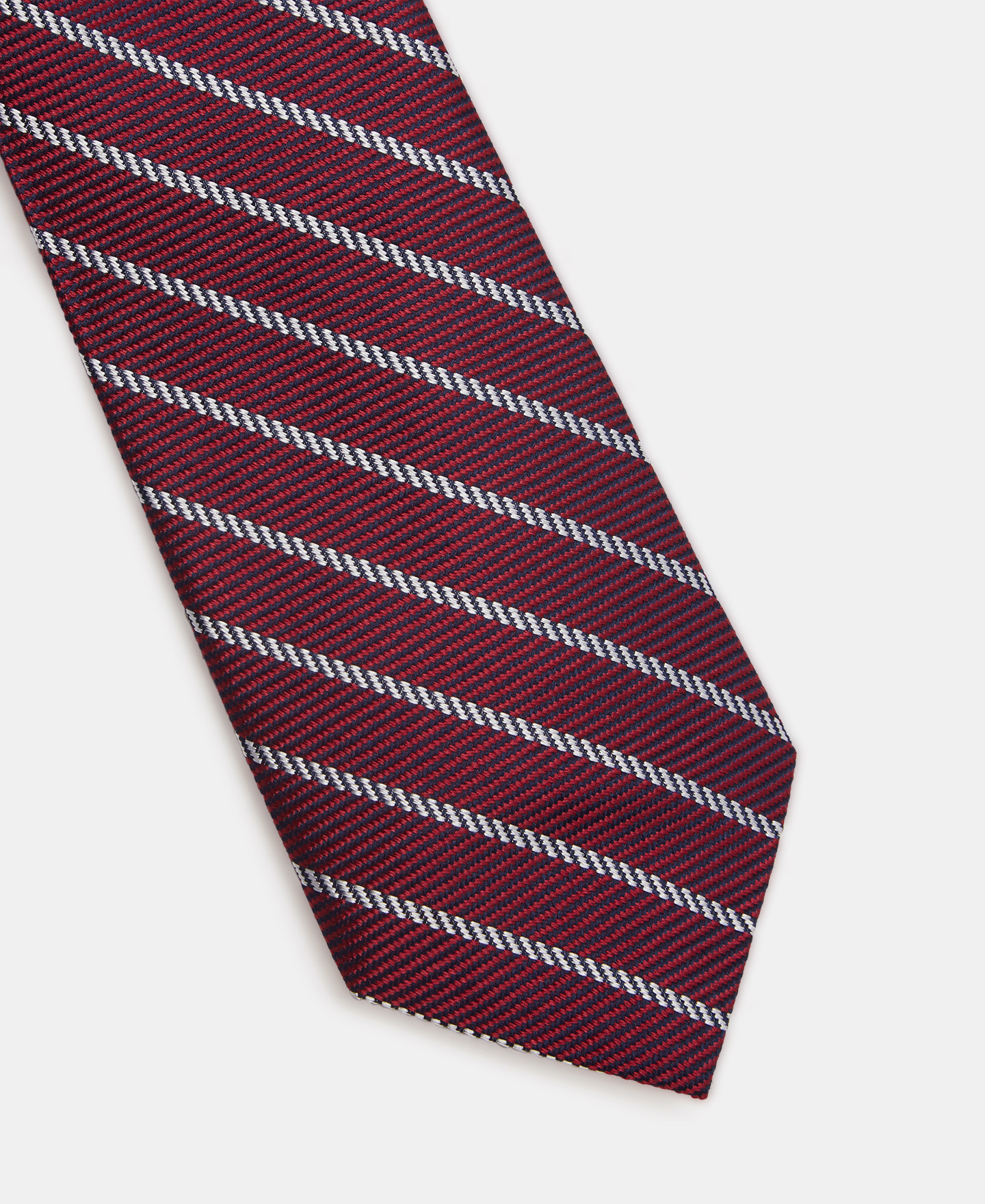Corbata rayas diagonales en seda image number 1