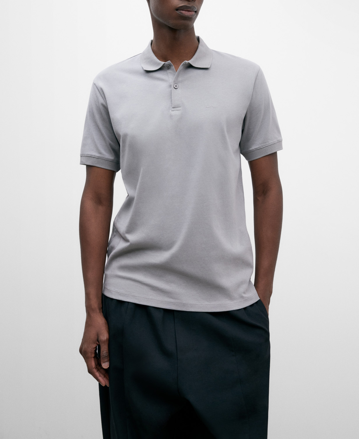Mercerised cotton polo shirt image number 0