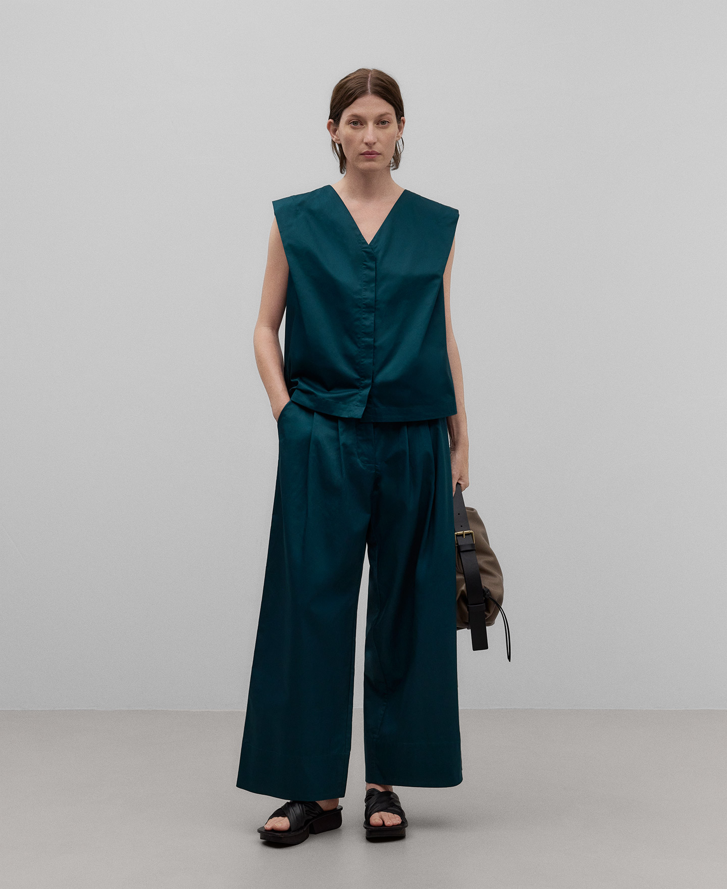 Blue cotton top woman image number 1