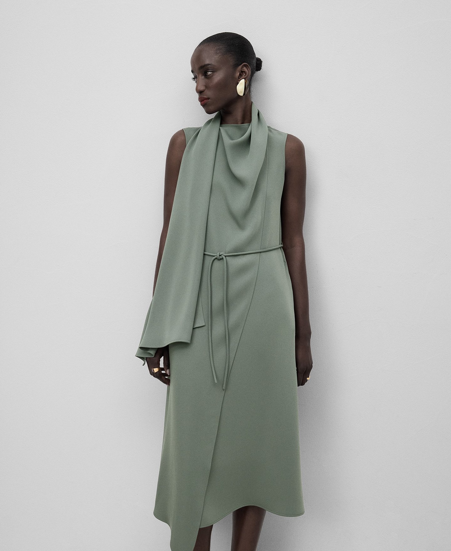 Double-front midi dress woman image number 0