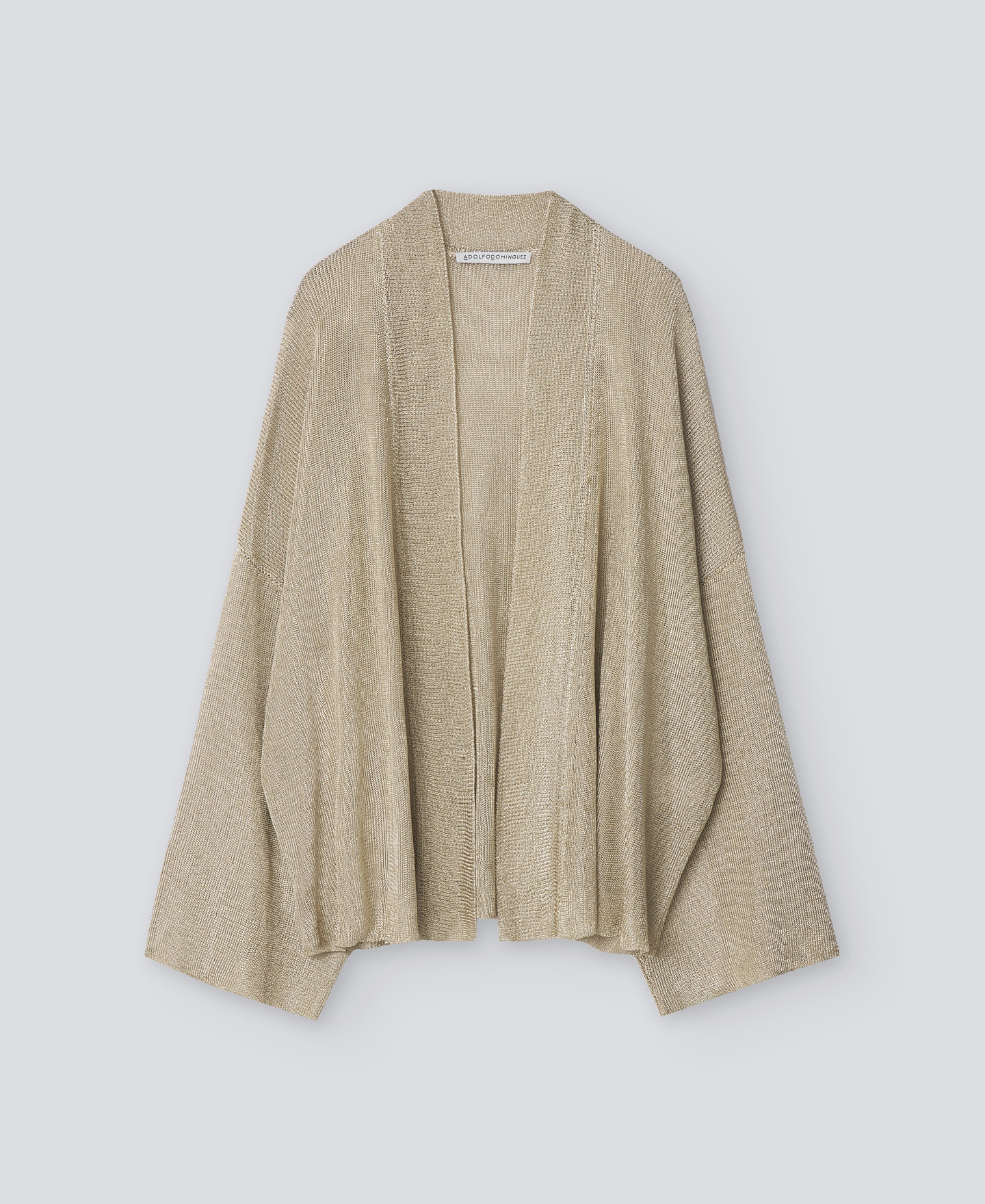 Gold knit kimono jacket woman image number 4