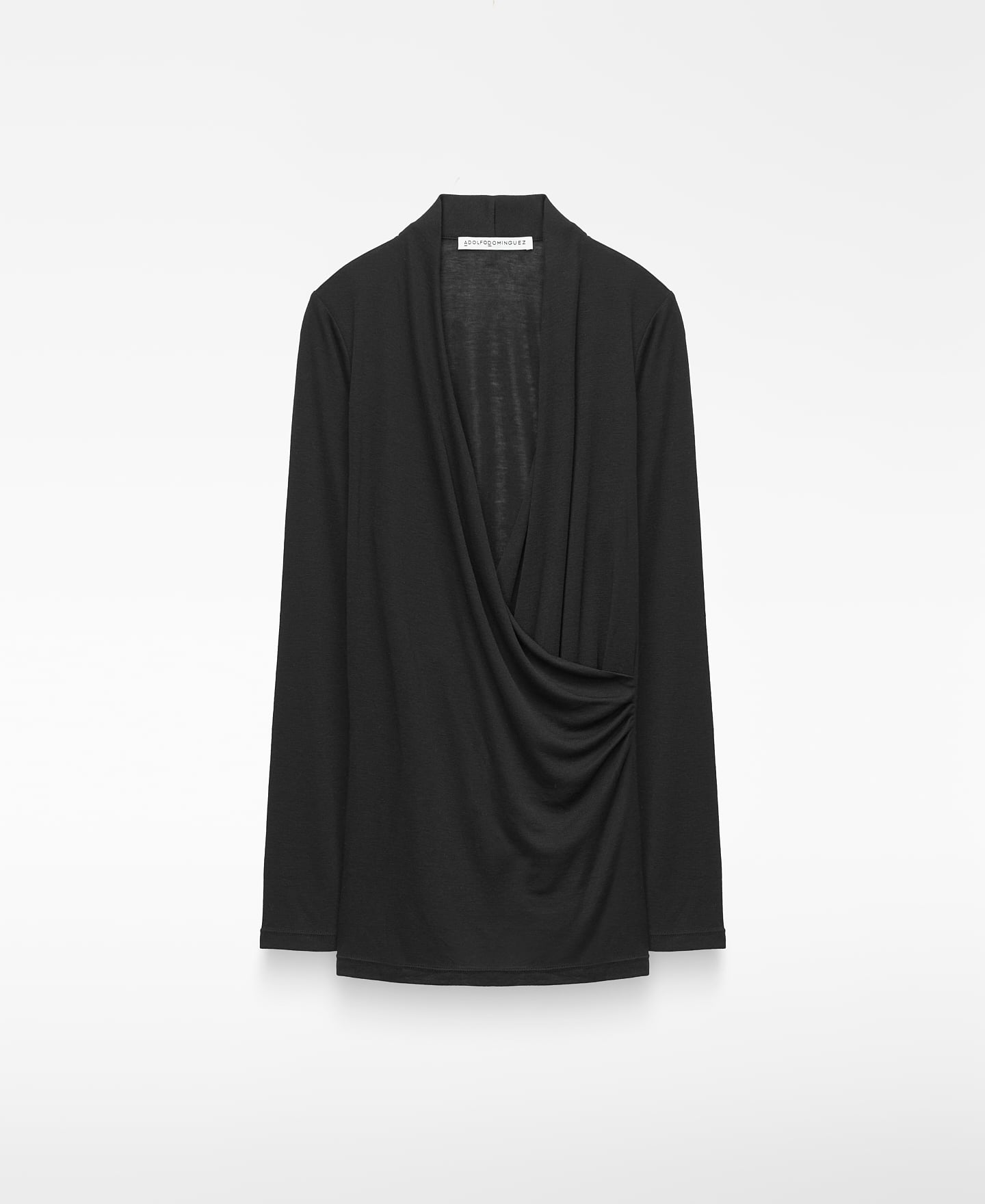 Long sleeve wrap T-shirt image number 0