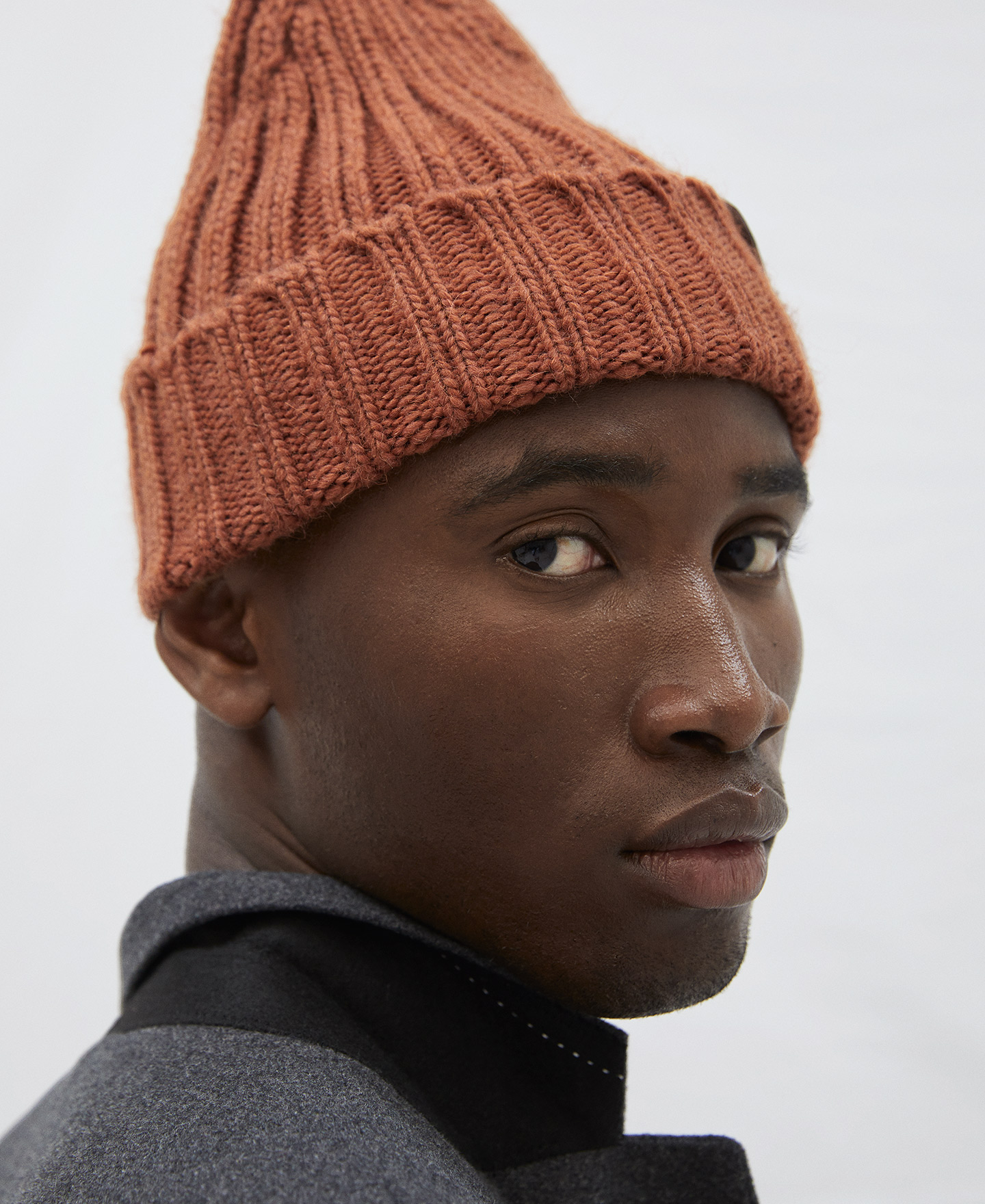 Wool ribbed beanie beanie hat image number 3