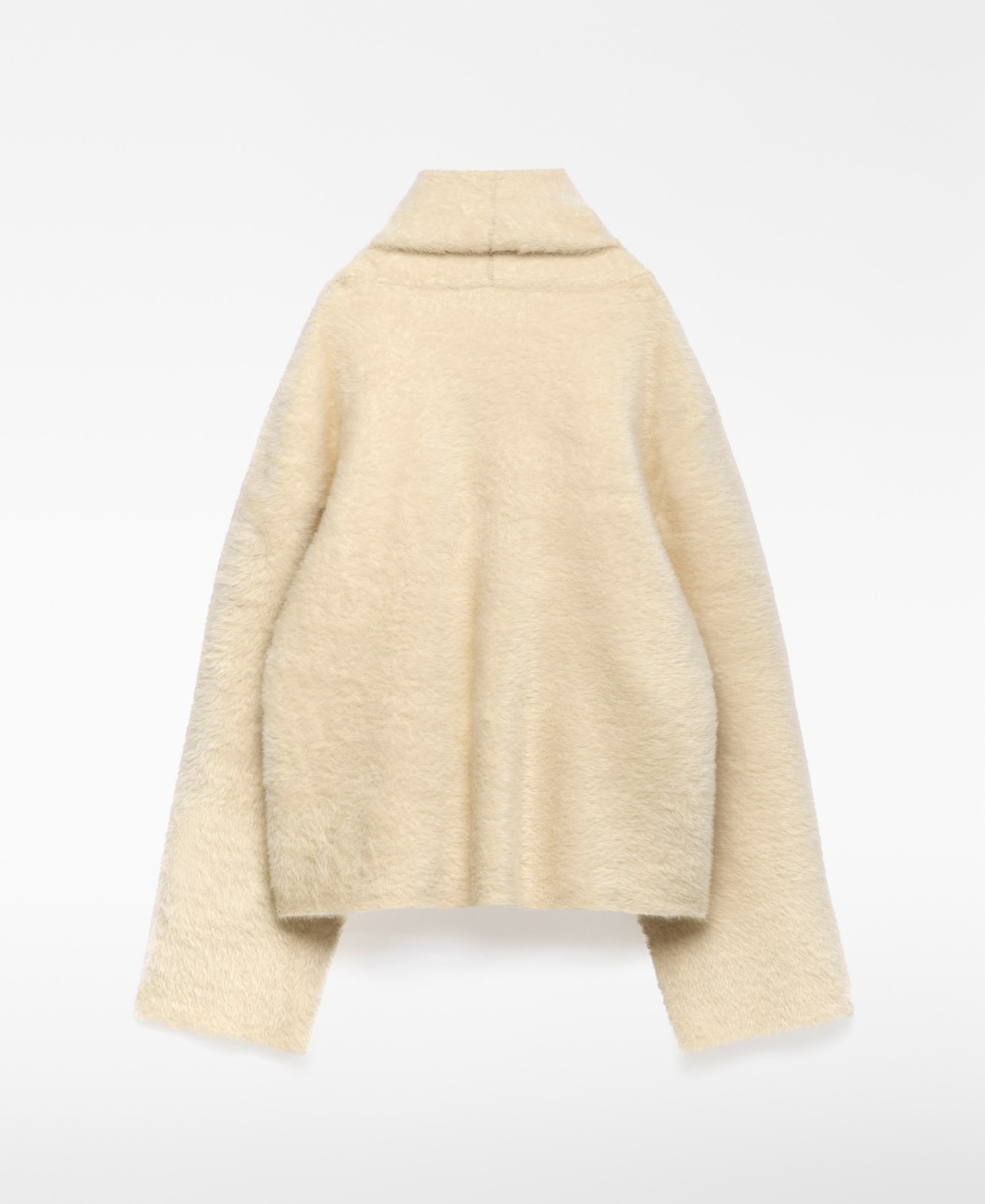 Chaqueta cruzada punto efecto pelo mujer image number 5