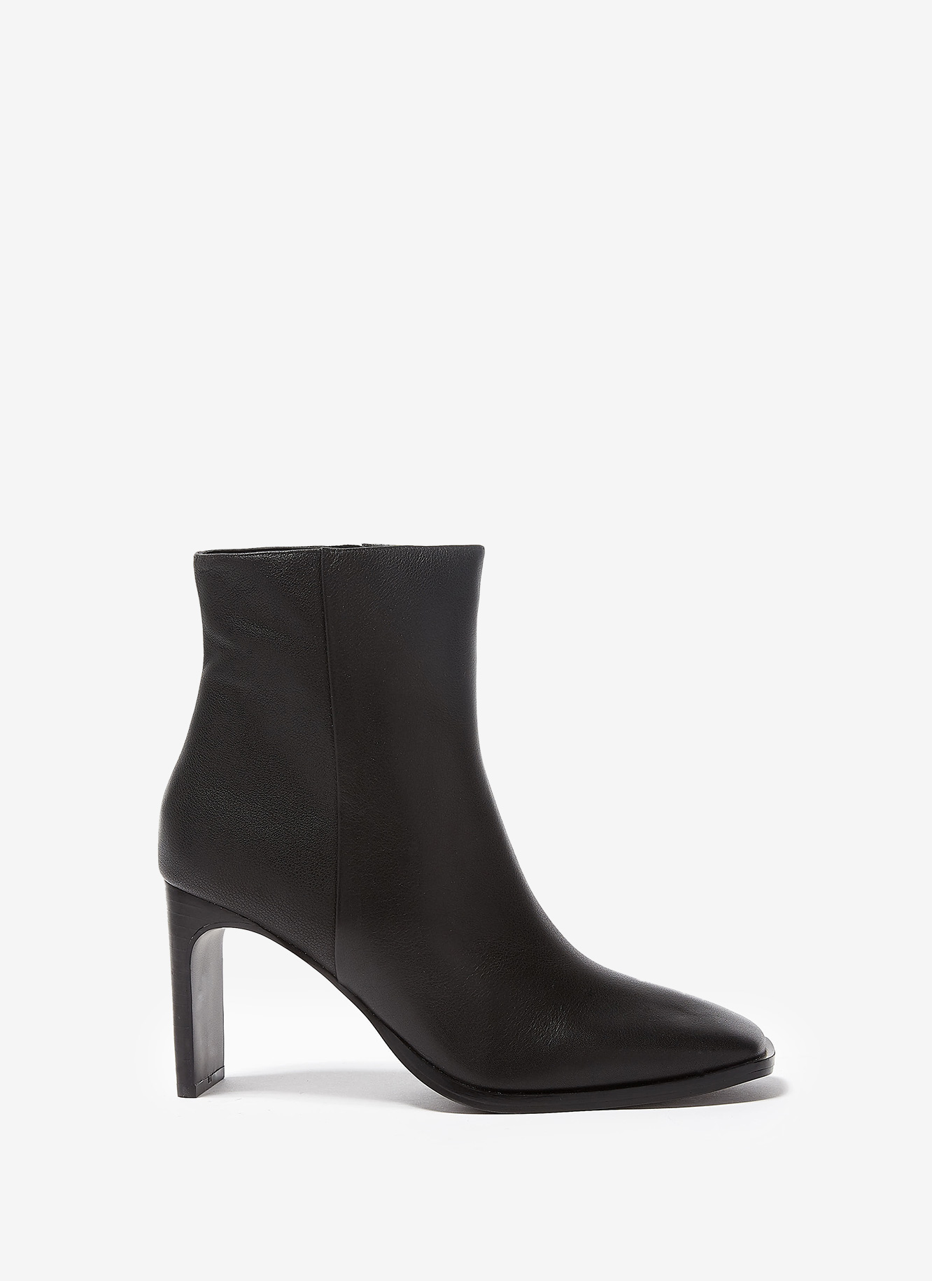 Leather ankle boots with high heel image number 0