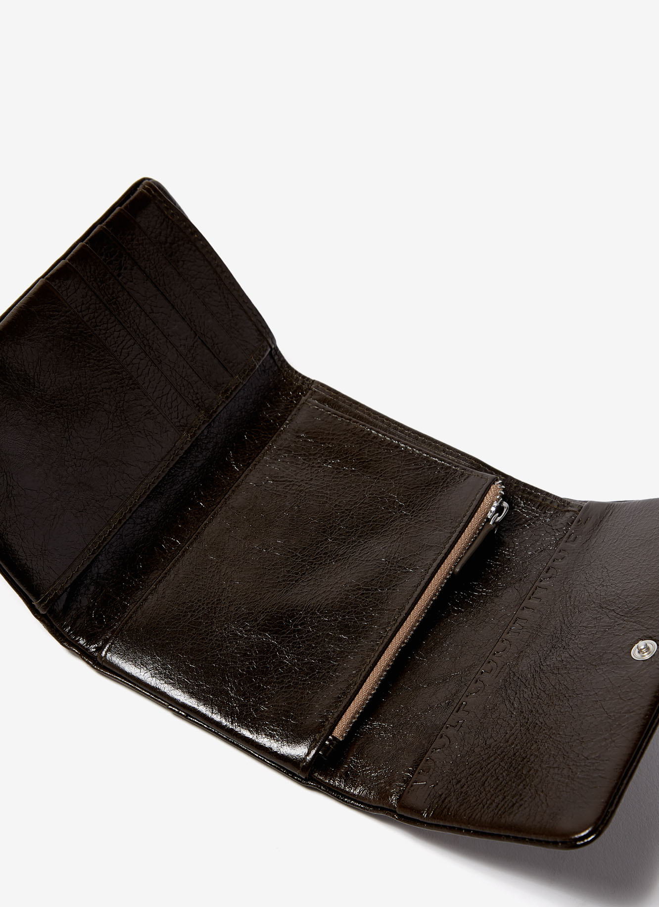 Crackled leather medium-sized wallet image number 2