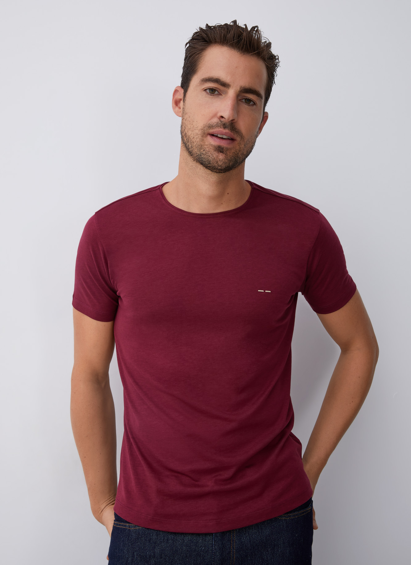 Lyocell and cotton t-shirt image number 0