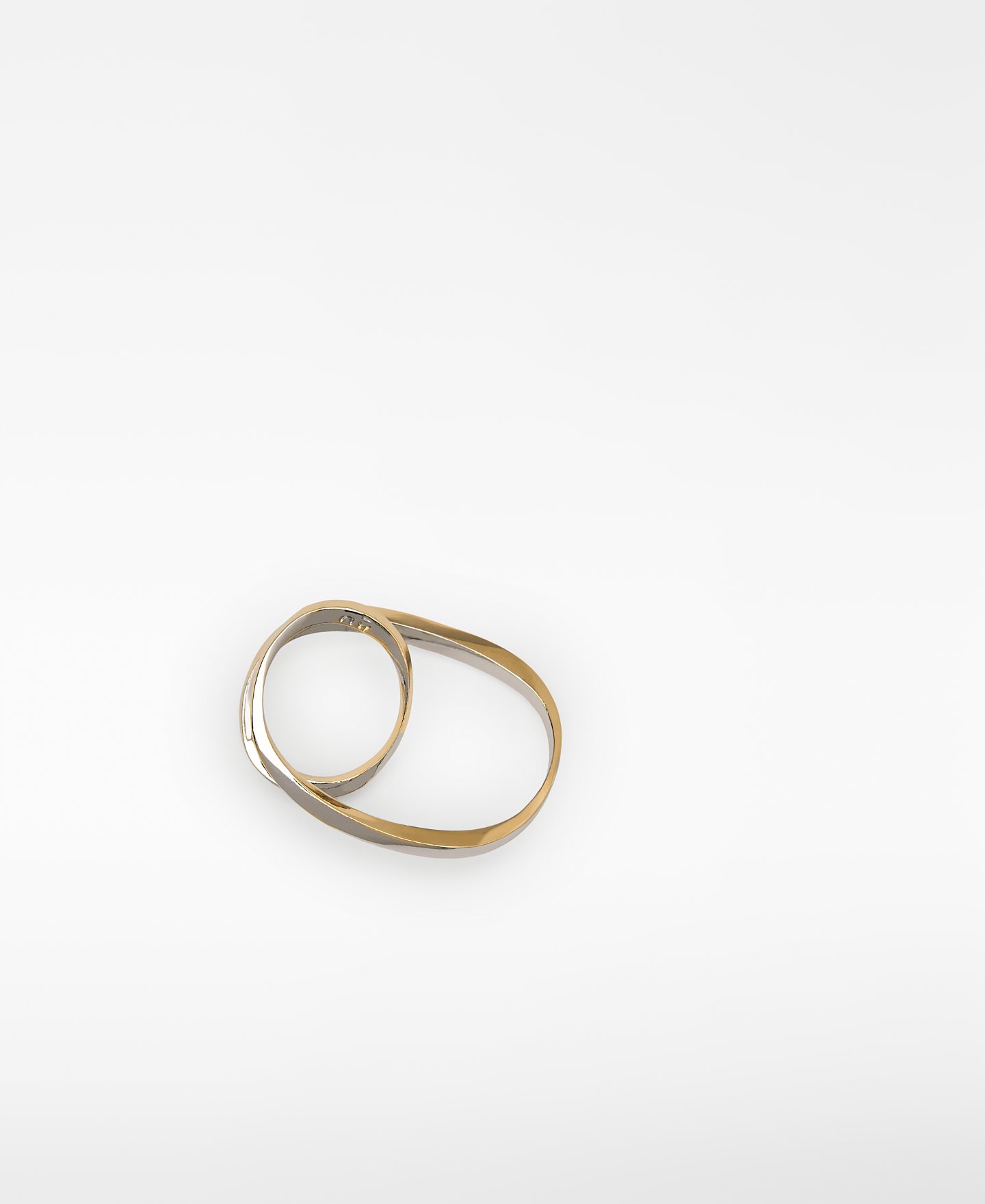Two-tone double finger ring image number 2