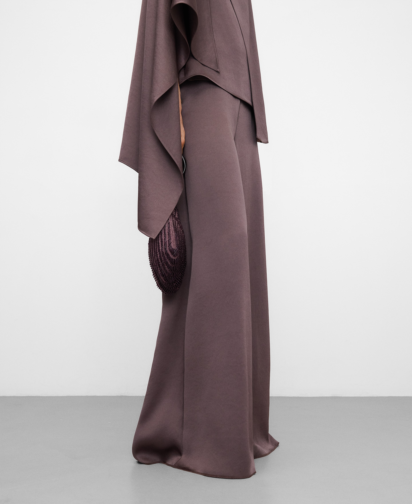 Satin palazzo trousers image number 0