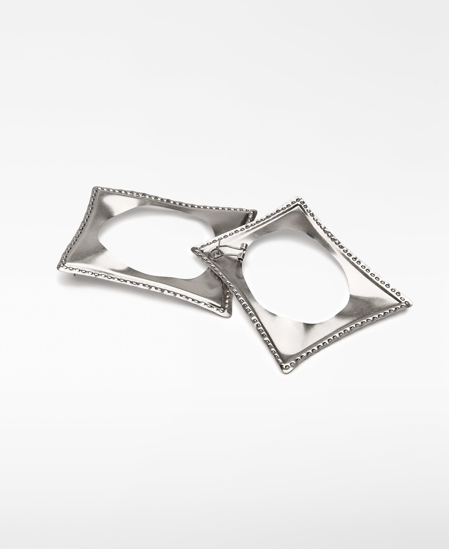 Damen-Maxiohrringe in Silber mit Prägung image number 1